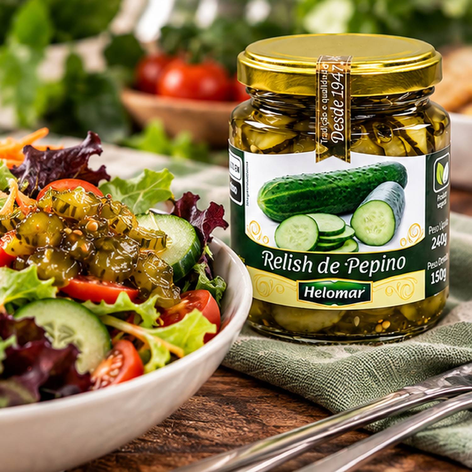 Relish de Pepino HELOMAR 150g foto 9