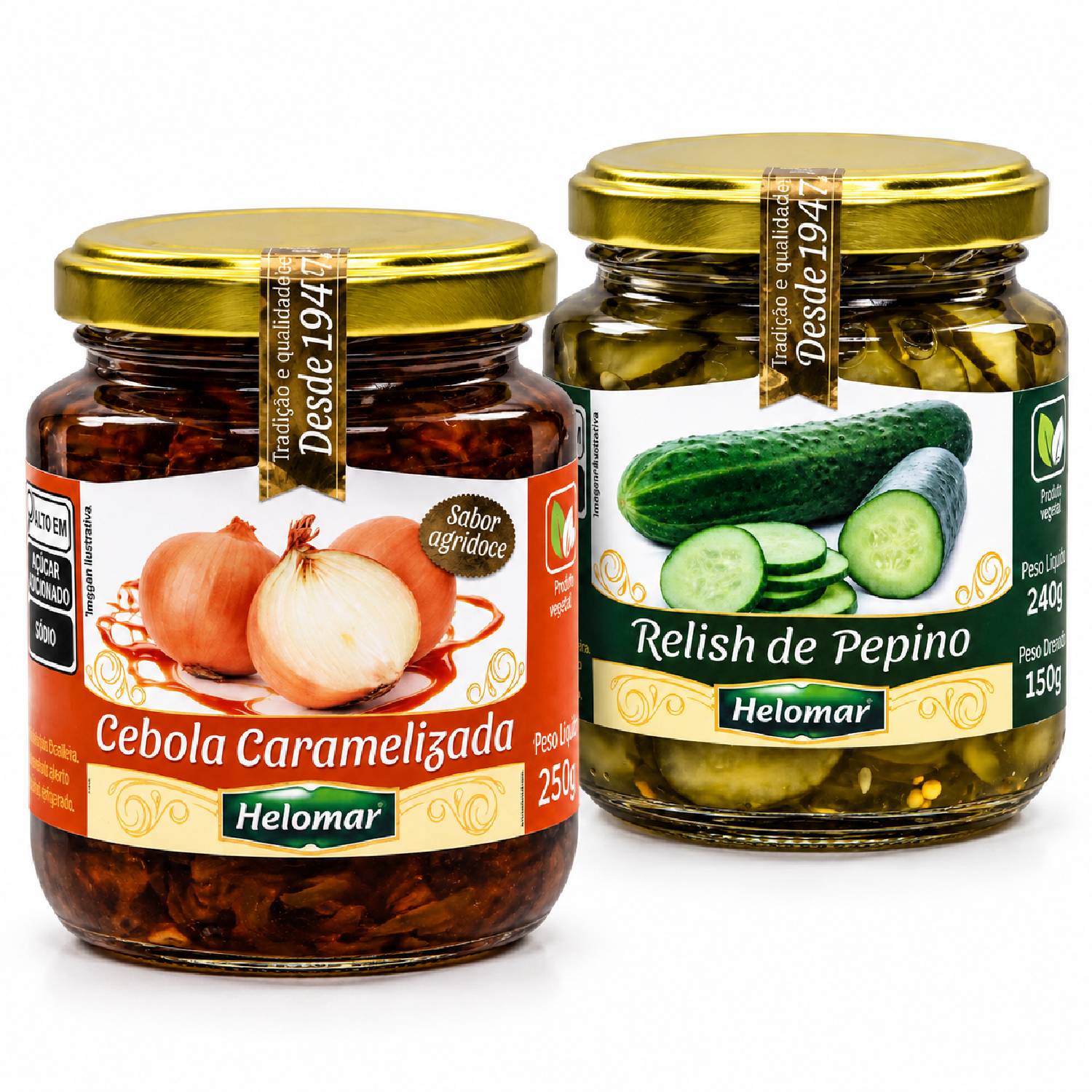 Kit Gourmet Cebola Caramelizada e Relish HELOMAR 250g