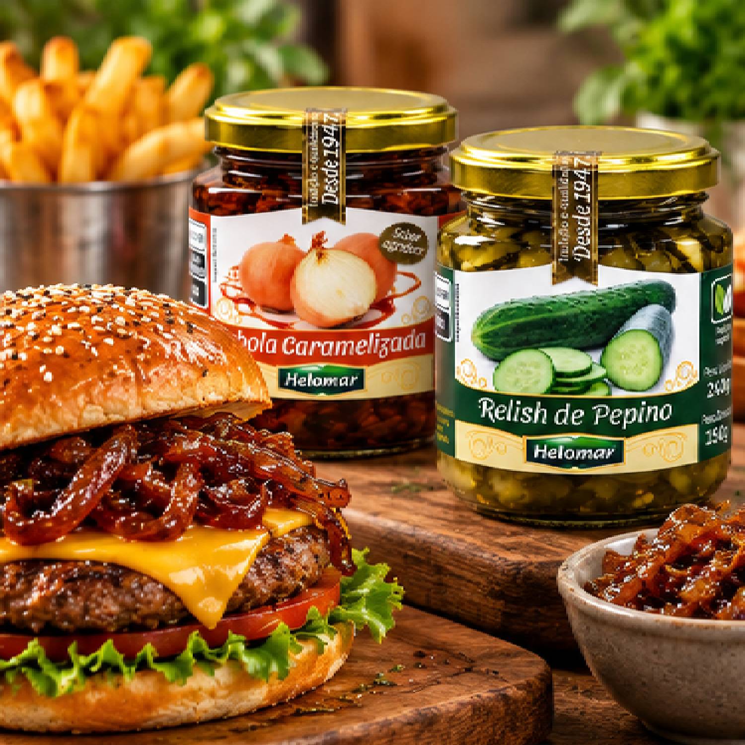 Kit Gourmet Cebola Caramelizada e Relish HELOMAR 250g foto 2