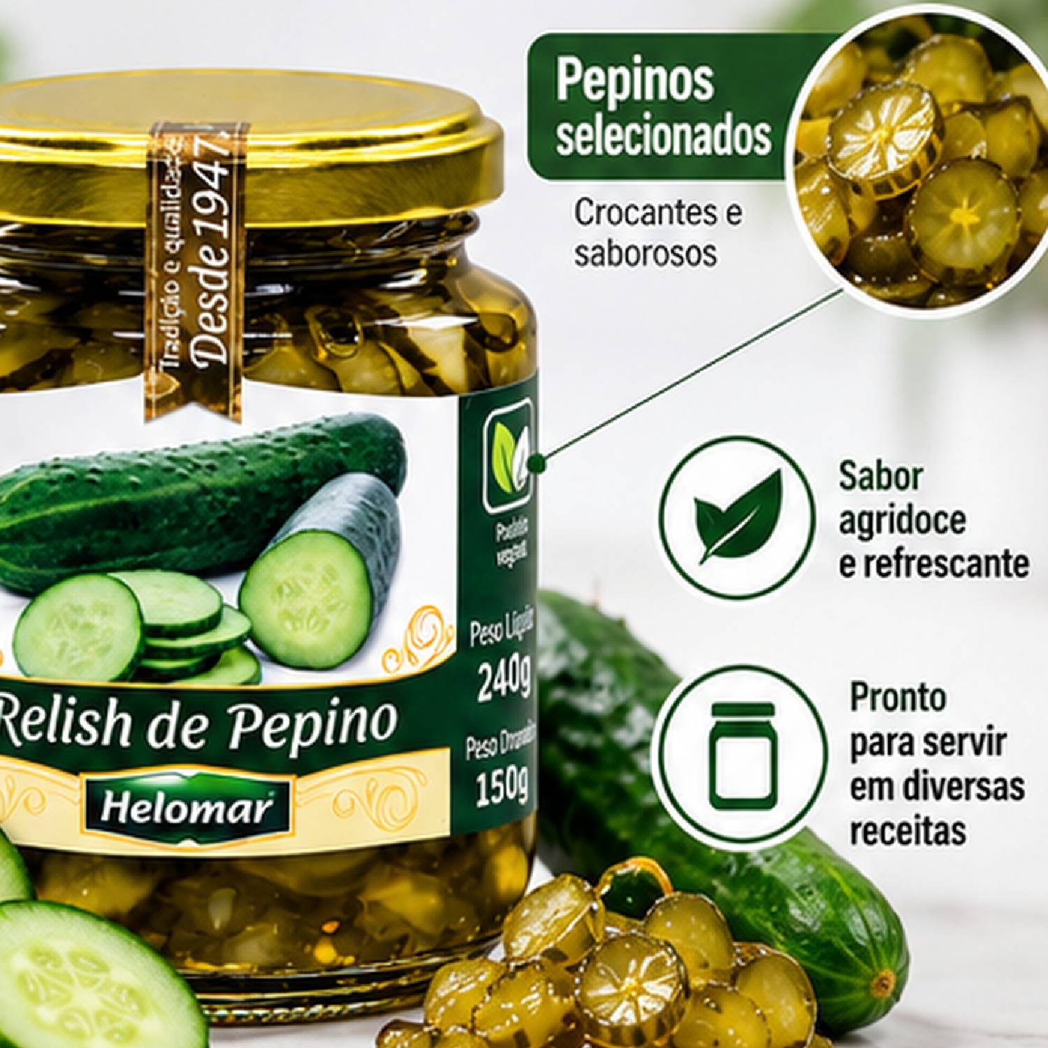 Kit Gourmet Cebola Caramelizada e Relish HELOMAR 250g foto 4