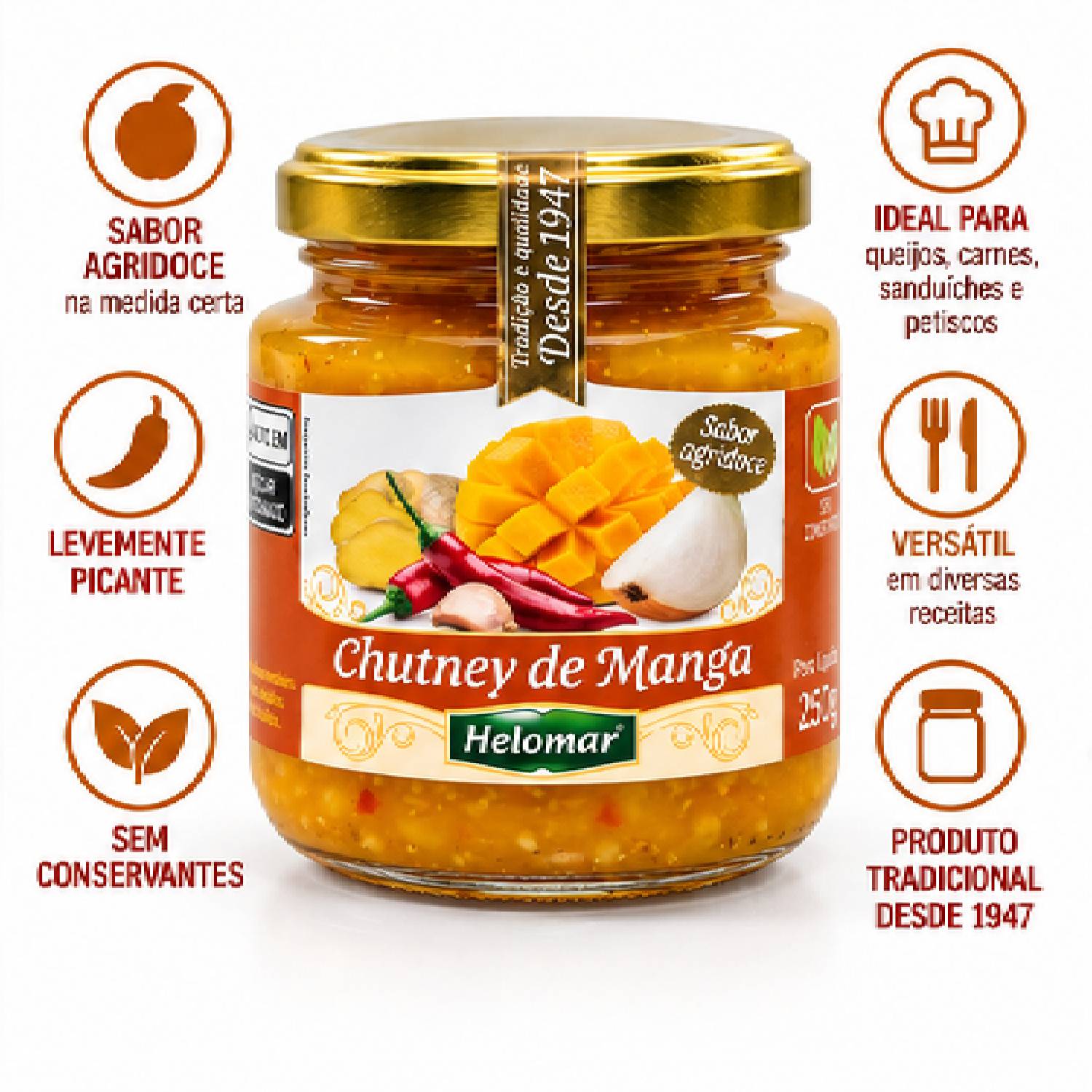 Chutney de Manga HELOMAR 150g foto 2