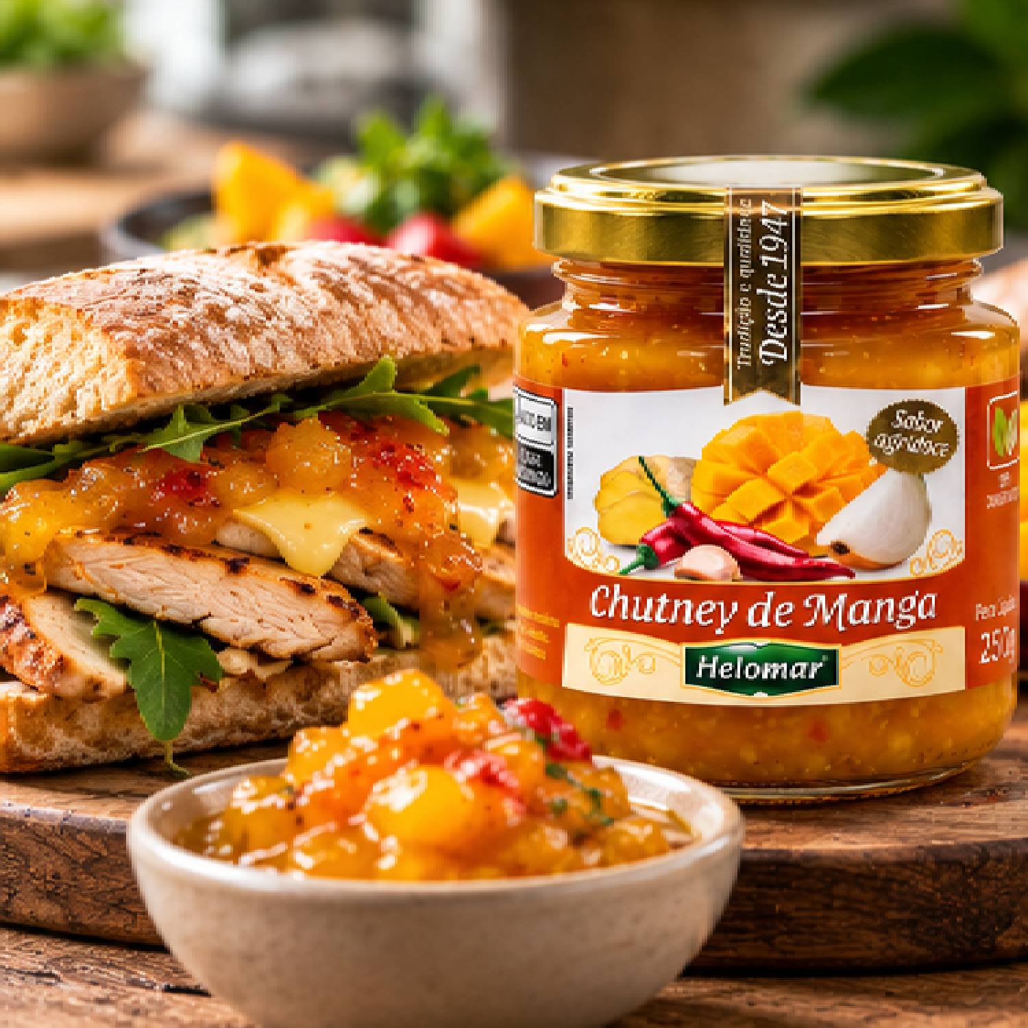 Kit 2 Chutney de Manga HELOMAR 150g foto 5