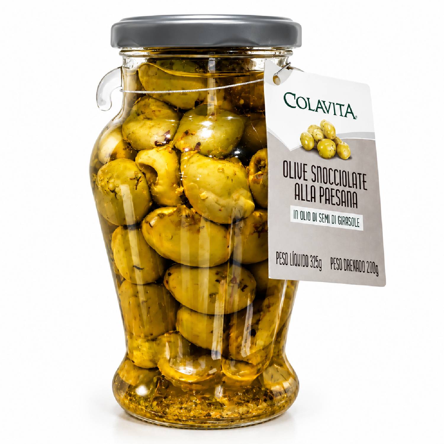 Azeitona S/ Caroço COLAVITA no azeite Extra Virgem 500g