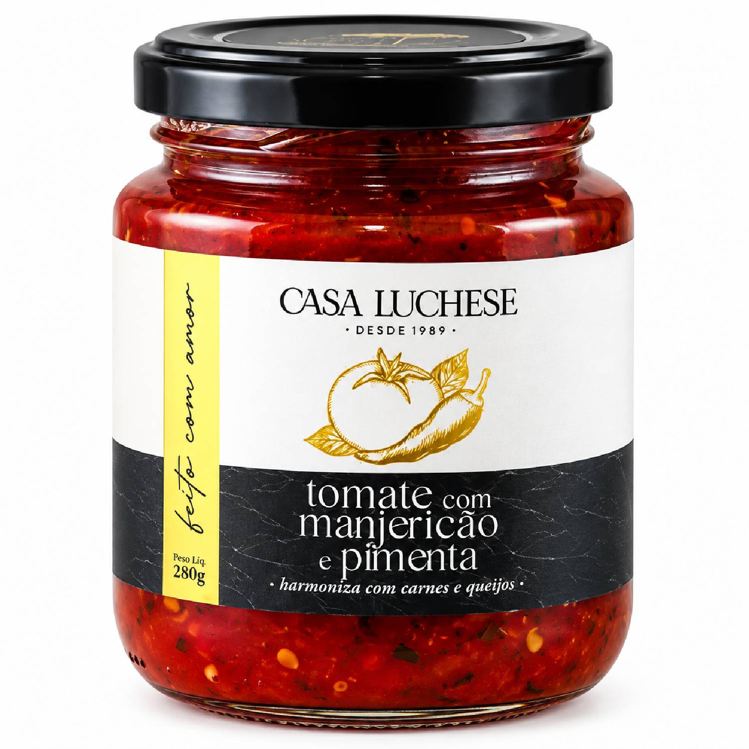Doce Tomate c/ Manjericão e Pimenta CASA LUCHESE 260g