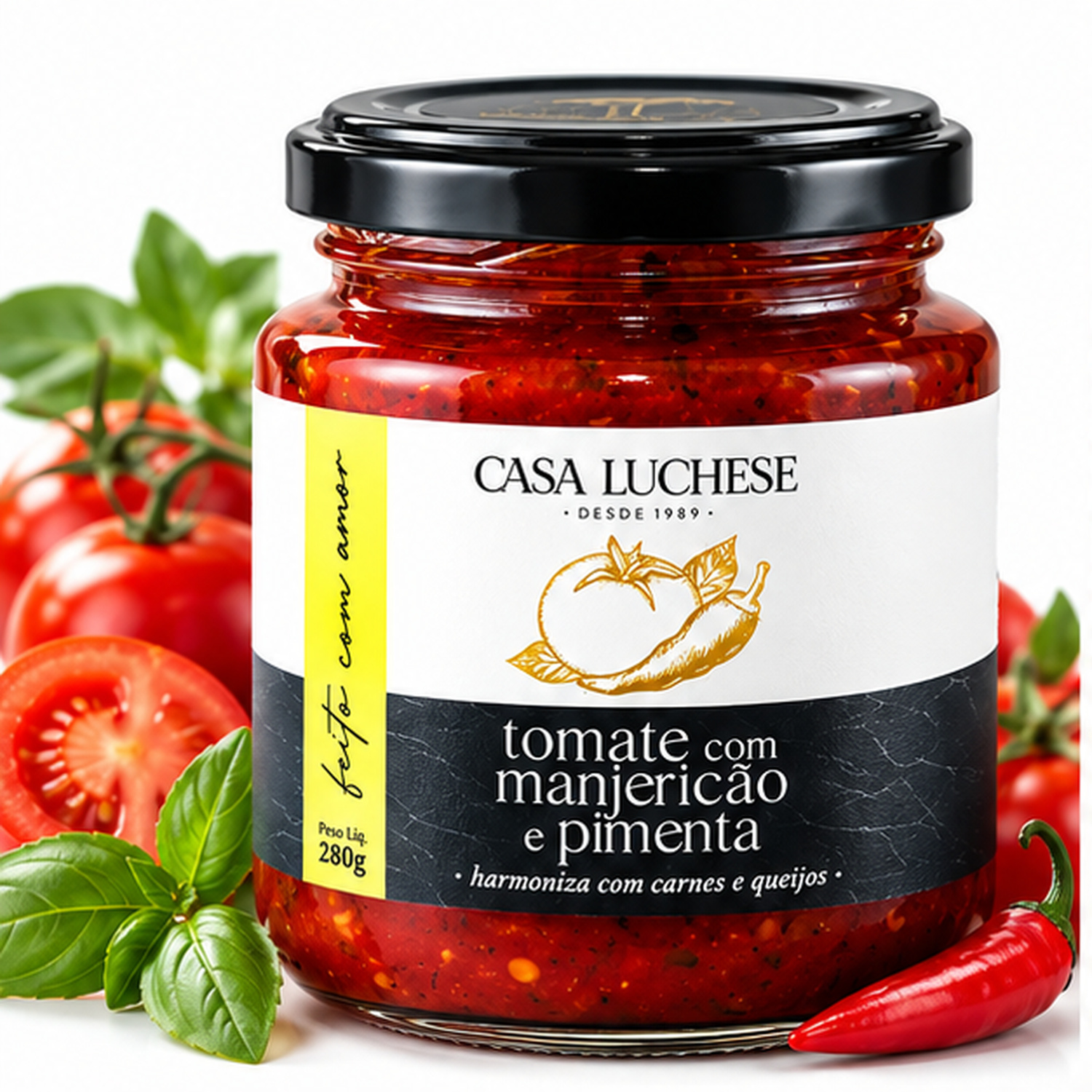 Doce Tomate c/ Manjericão e Pimenta CASA LUCHESE 260g foto 2