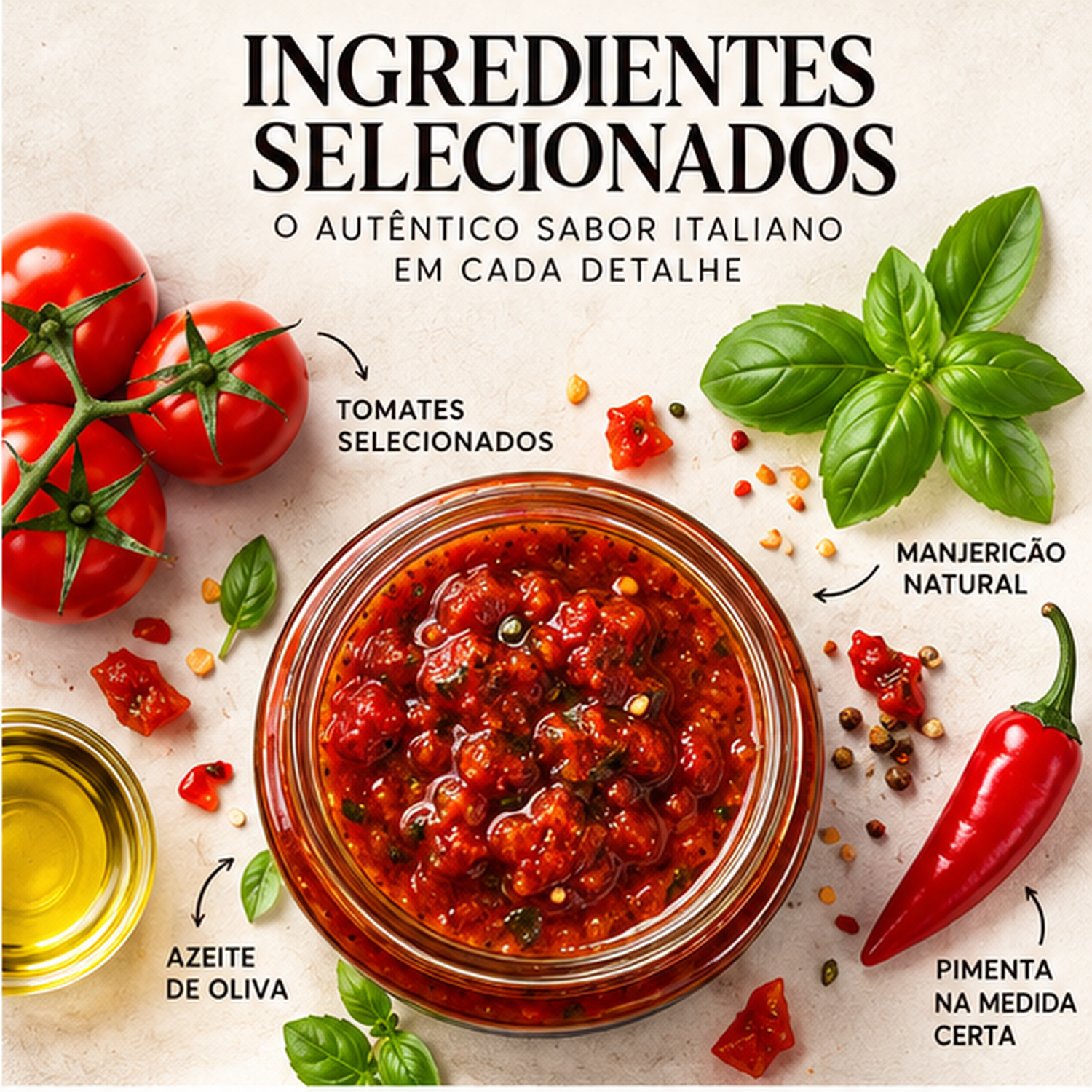 Doce Tomate c/ Manjericão e Pimenta CASA LUCHESE 260g foto 6