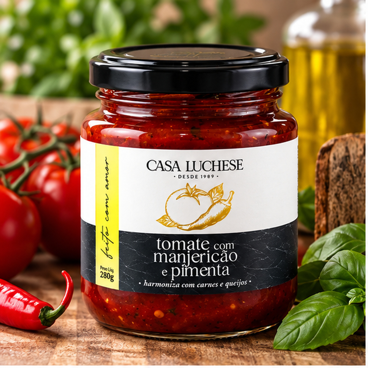 Doce Tomate c/ Manjericão e Pimenta CASA LUCHESE 260g foto 7