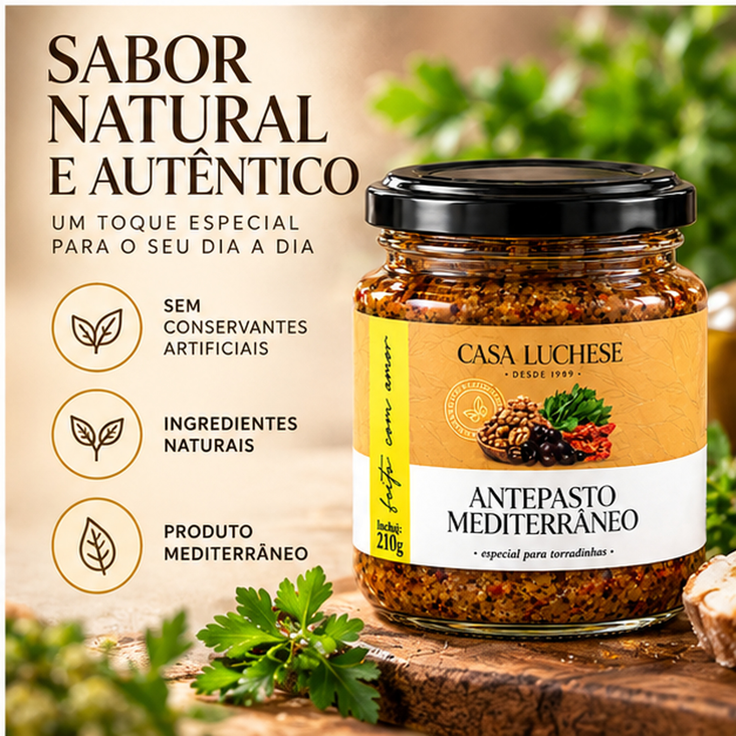 Antepasto Mediterrâneo CASA LUCHESE 210g foto 7