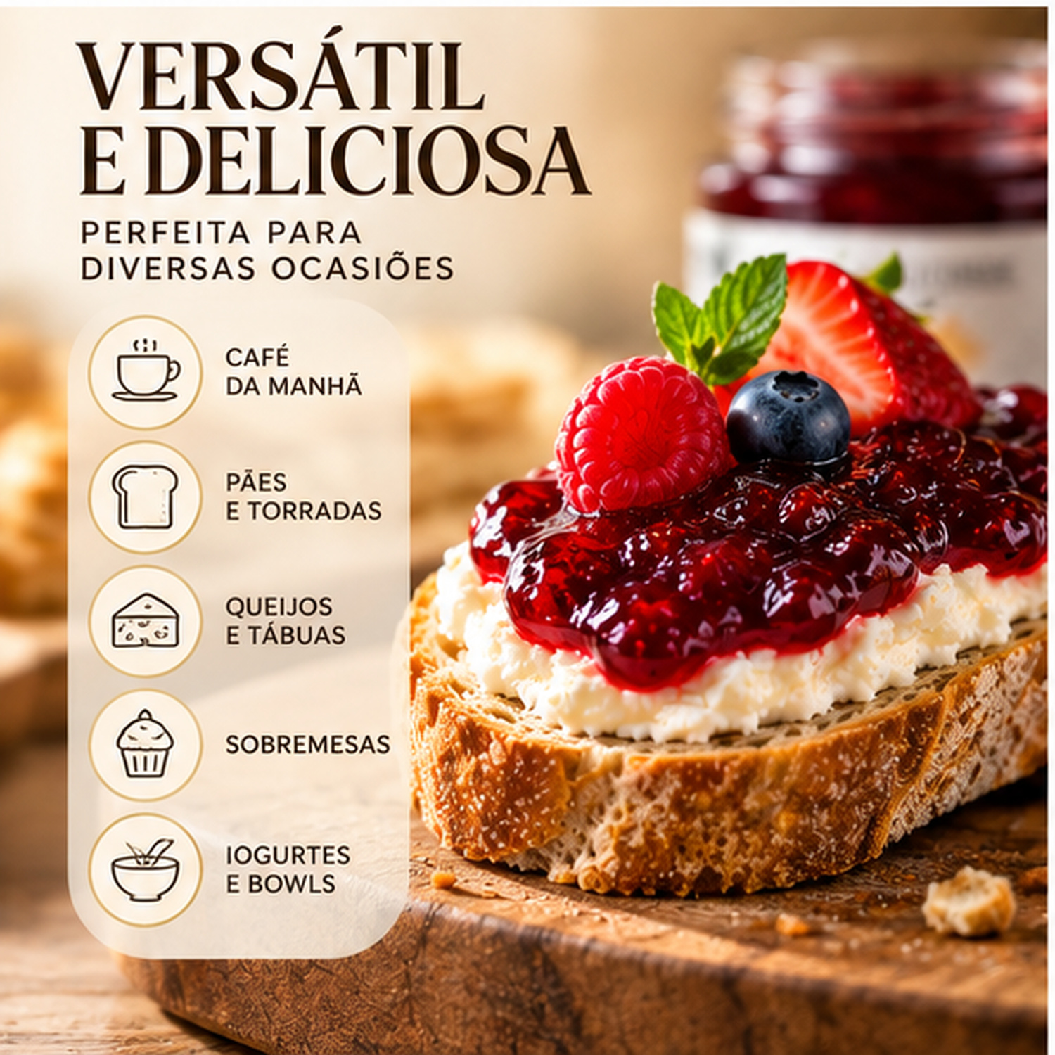 Doce Frutas Vermelhas s/  Ad Açucar CASA LUCHESE 260g foto 4