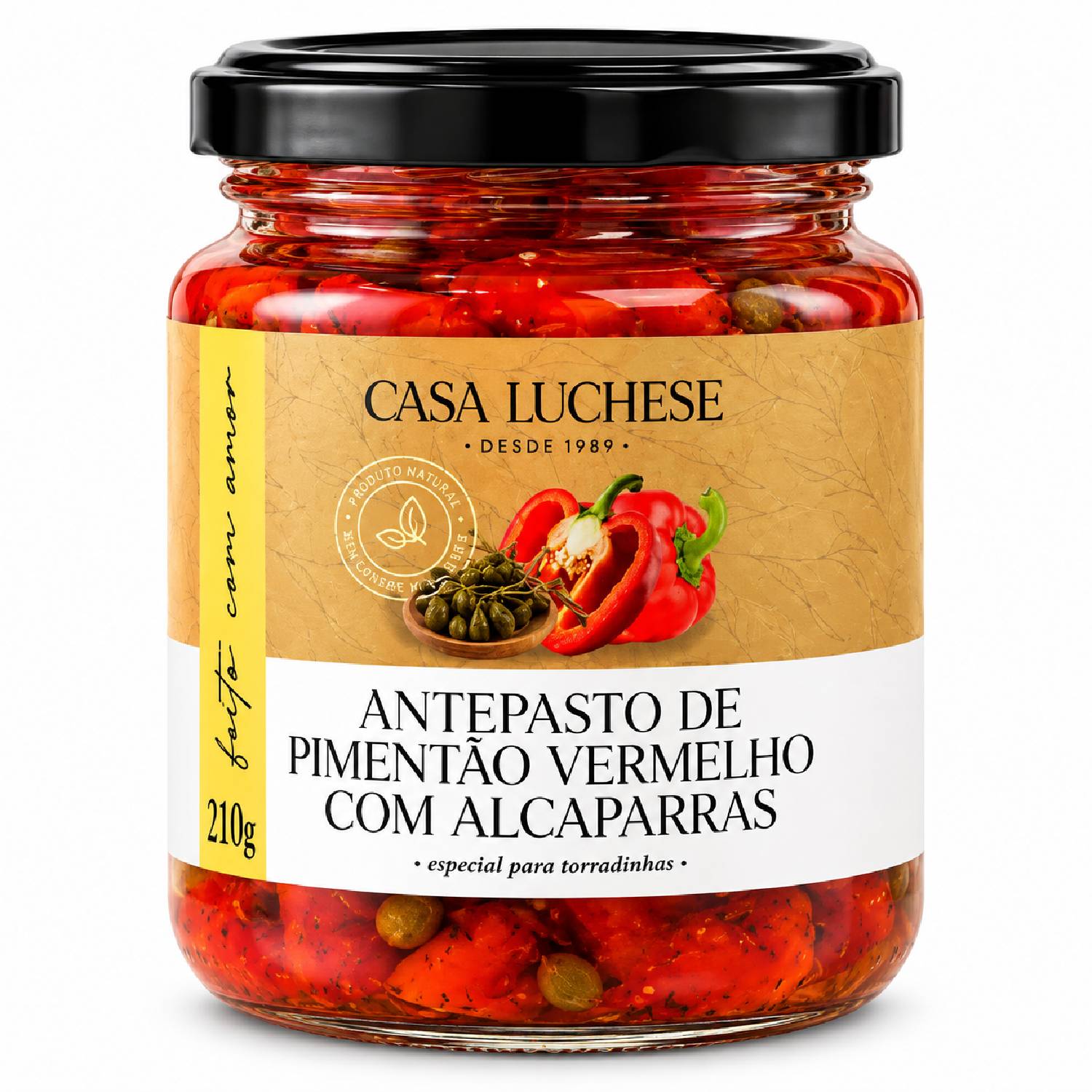 Antepasto de Pimentão c/ Alcaparras CASA LUCHESE 210g