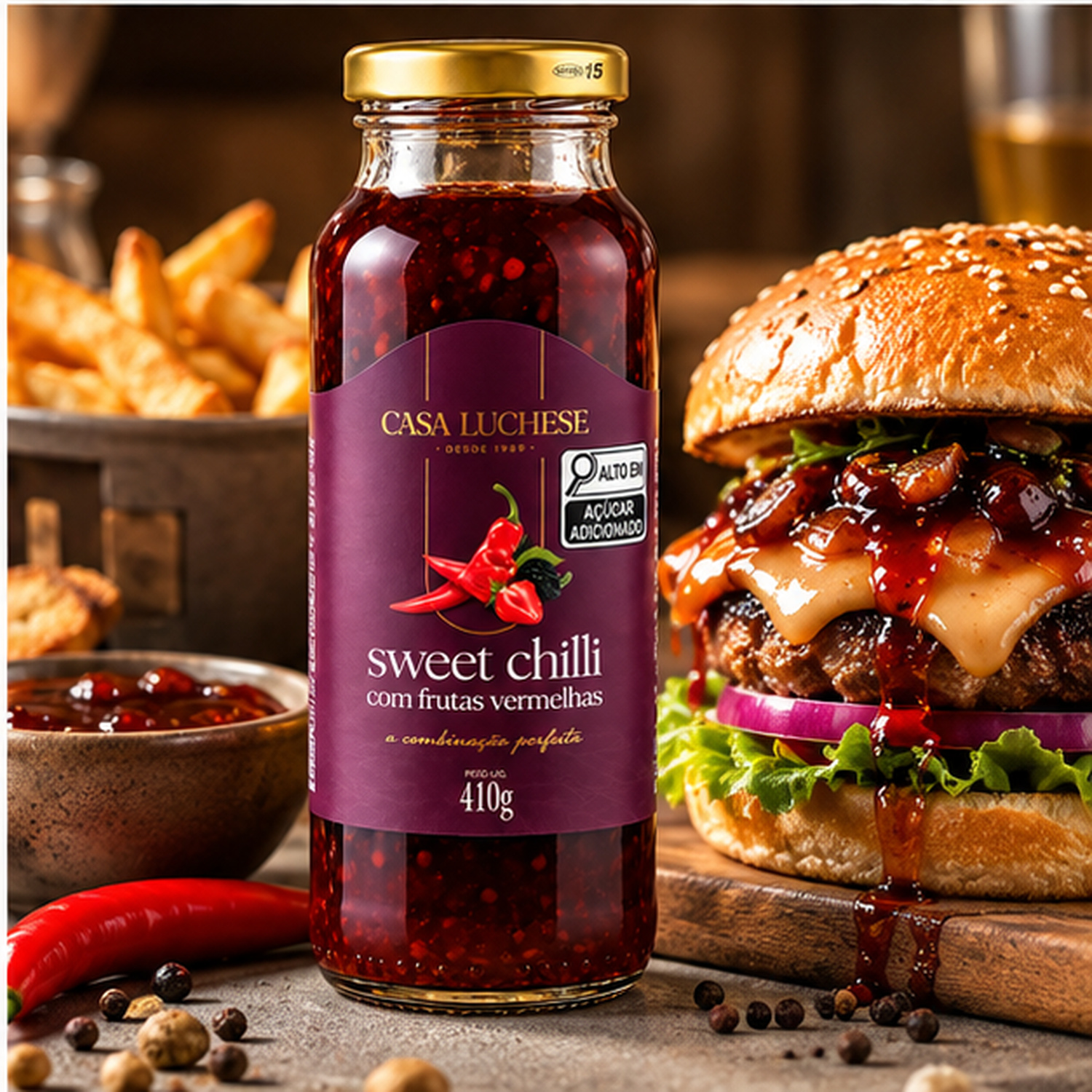 Sweet Chilli c/ Frutas Vermelhas CASA LUCHESE 410g foto 5