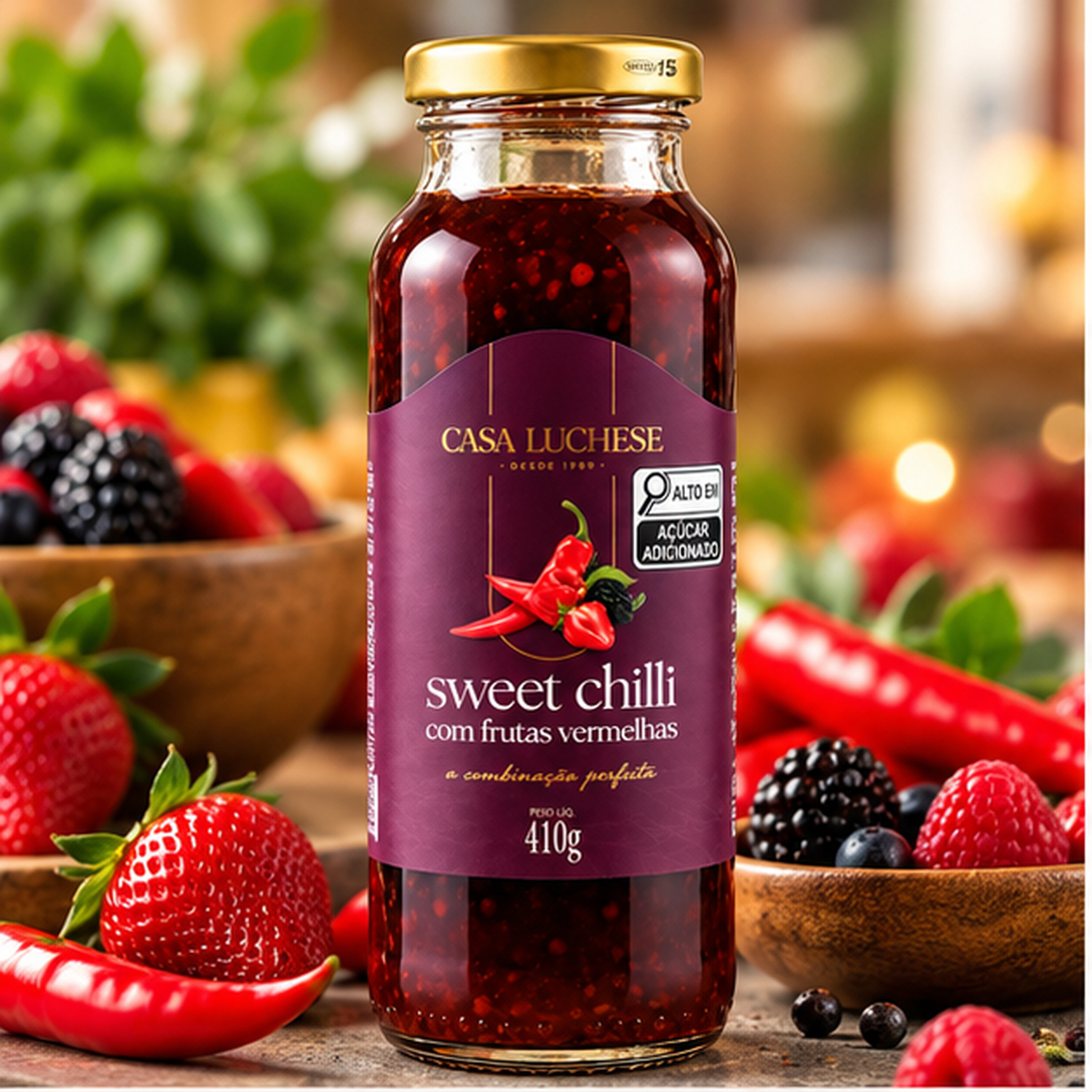 Sweet Chilli c/ Frutas Vermelhas CASA LUCHESE 410g foto 8