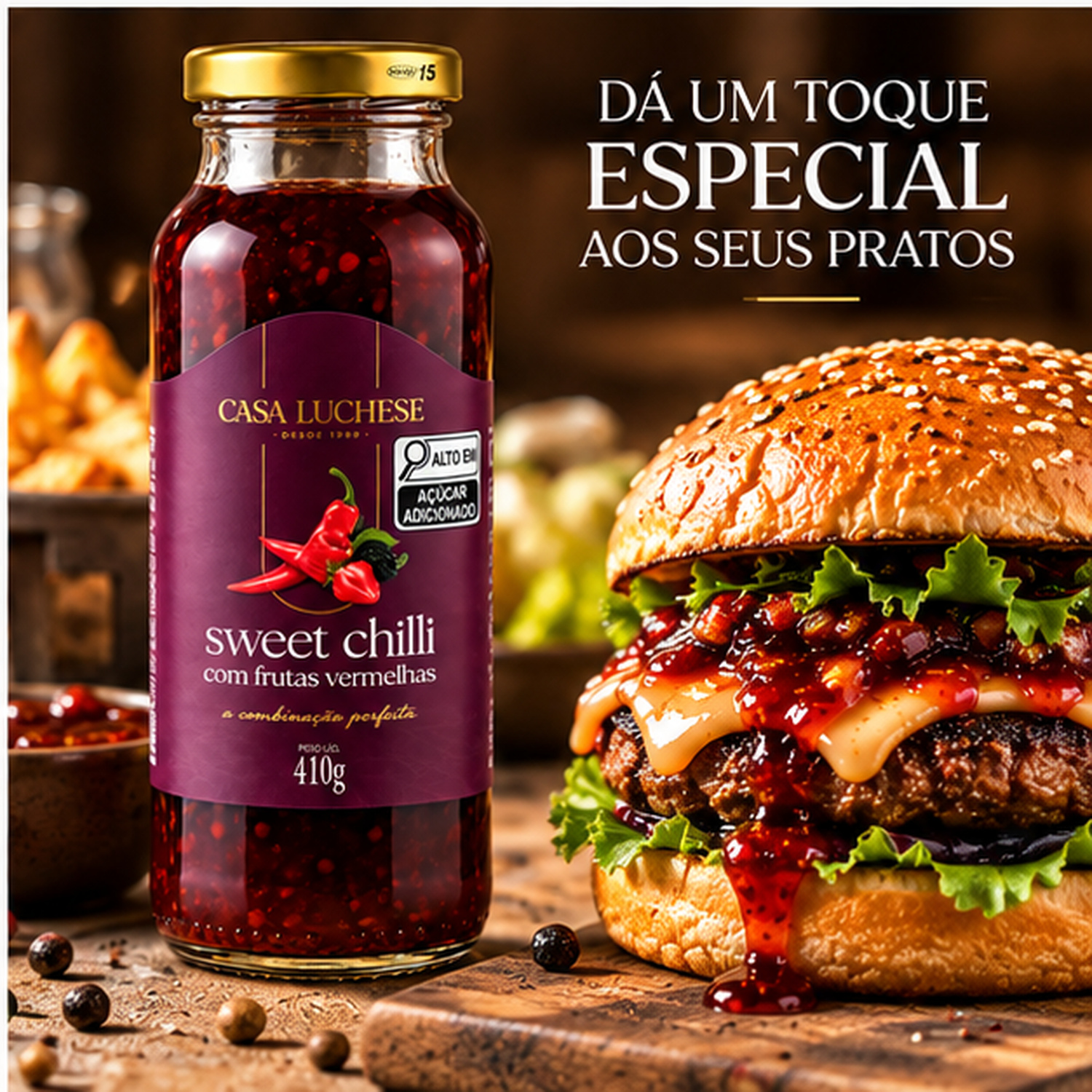 Sweet Chilli c/ Frutas Vermelhas CASA LUCHESE 410g foto 9