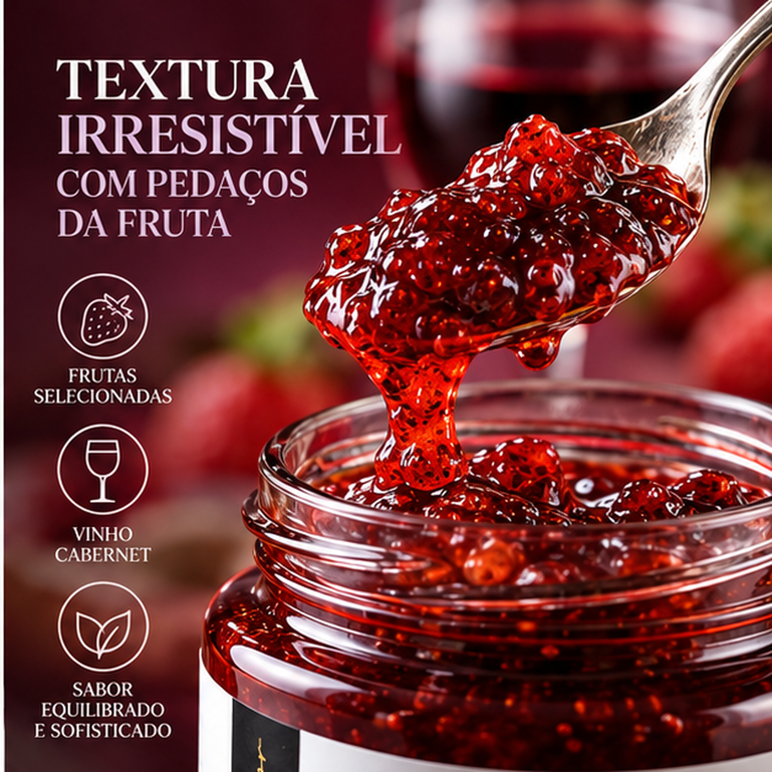 Doce de Morango ao Vinho Cabernet CASA LUCHESE 260g foto 8