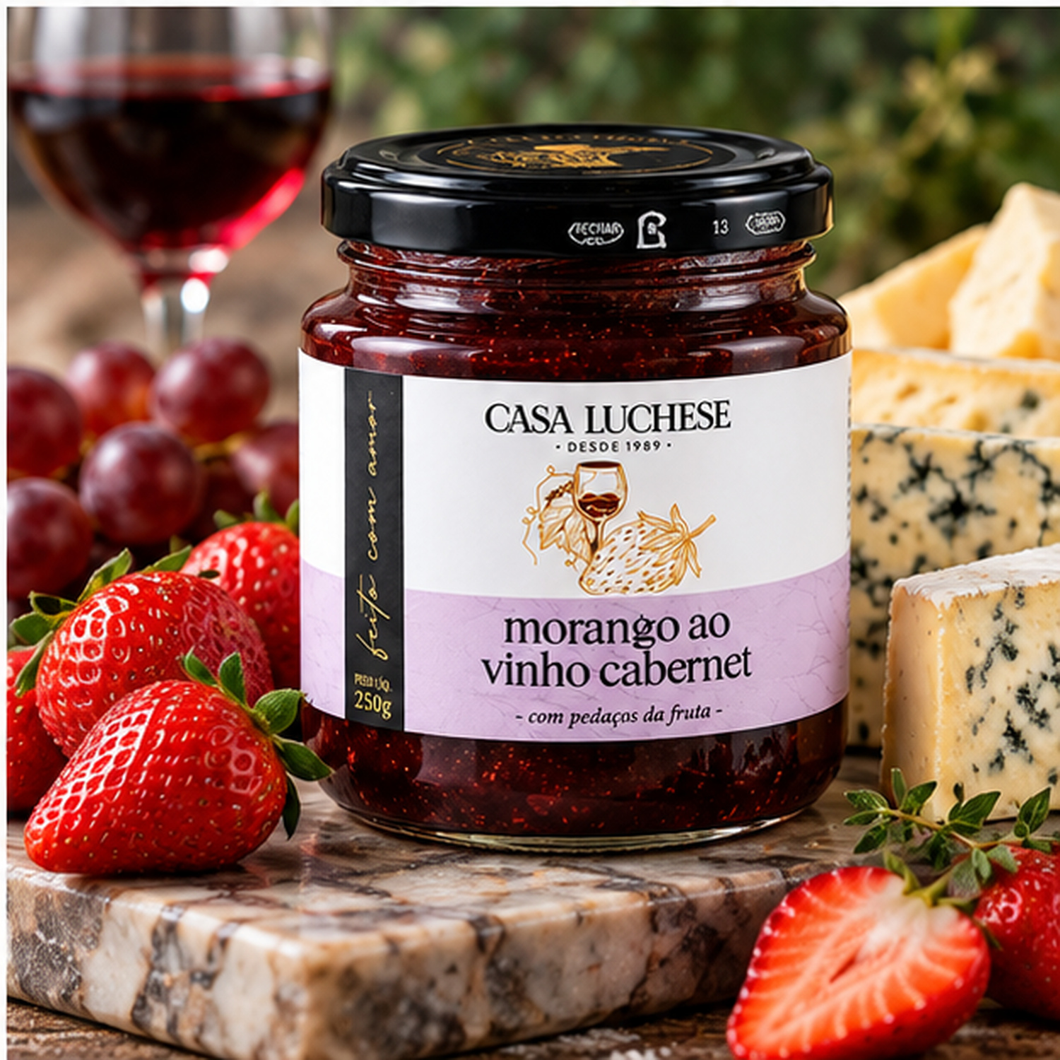 Doce de Morango ao Vinho Cabernet CASA LUCHESE 260g foto 9
