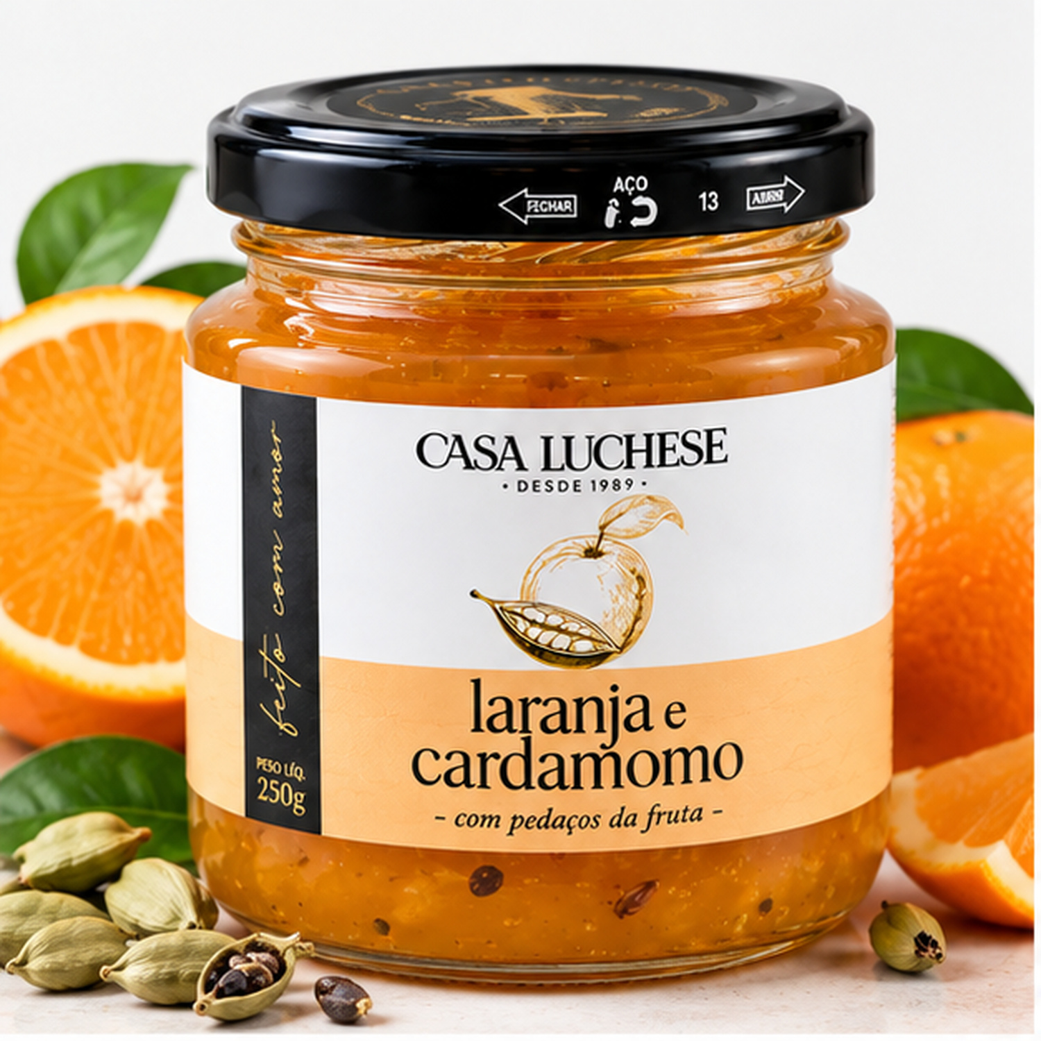 Doce de Laranja e Cardamomo Premium CASA LUCHESE 260g foto 2