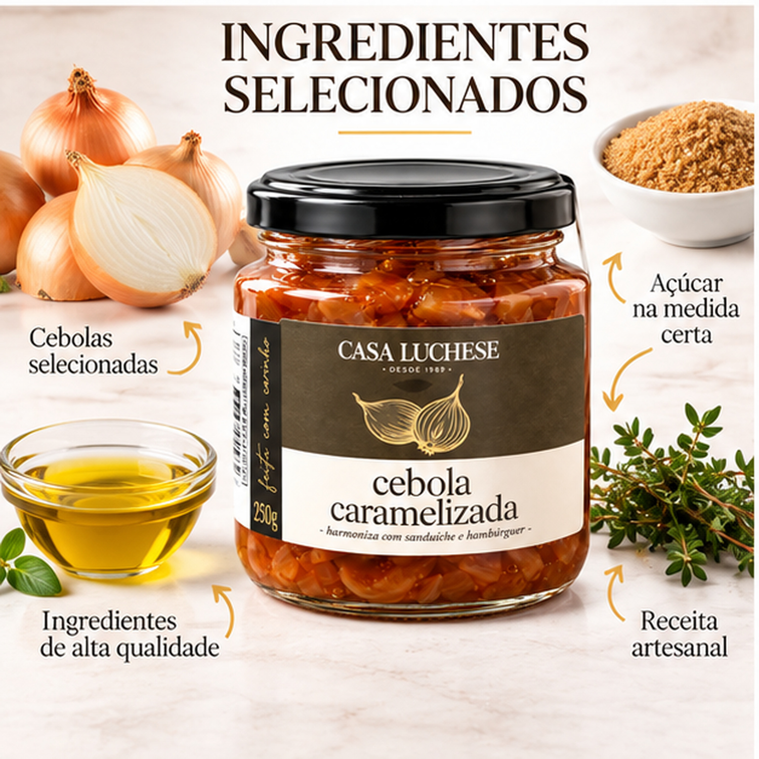 Cebola Caramelizada Tradicional CASA LUCHESE 250g foto 2