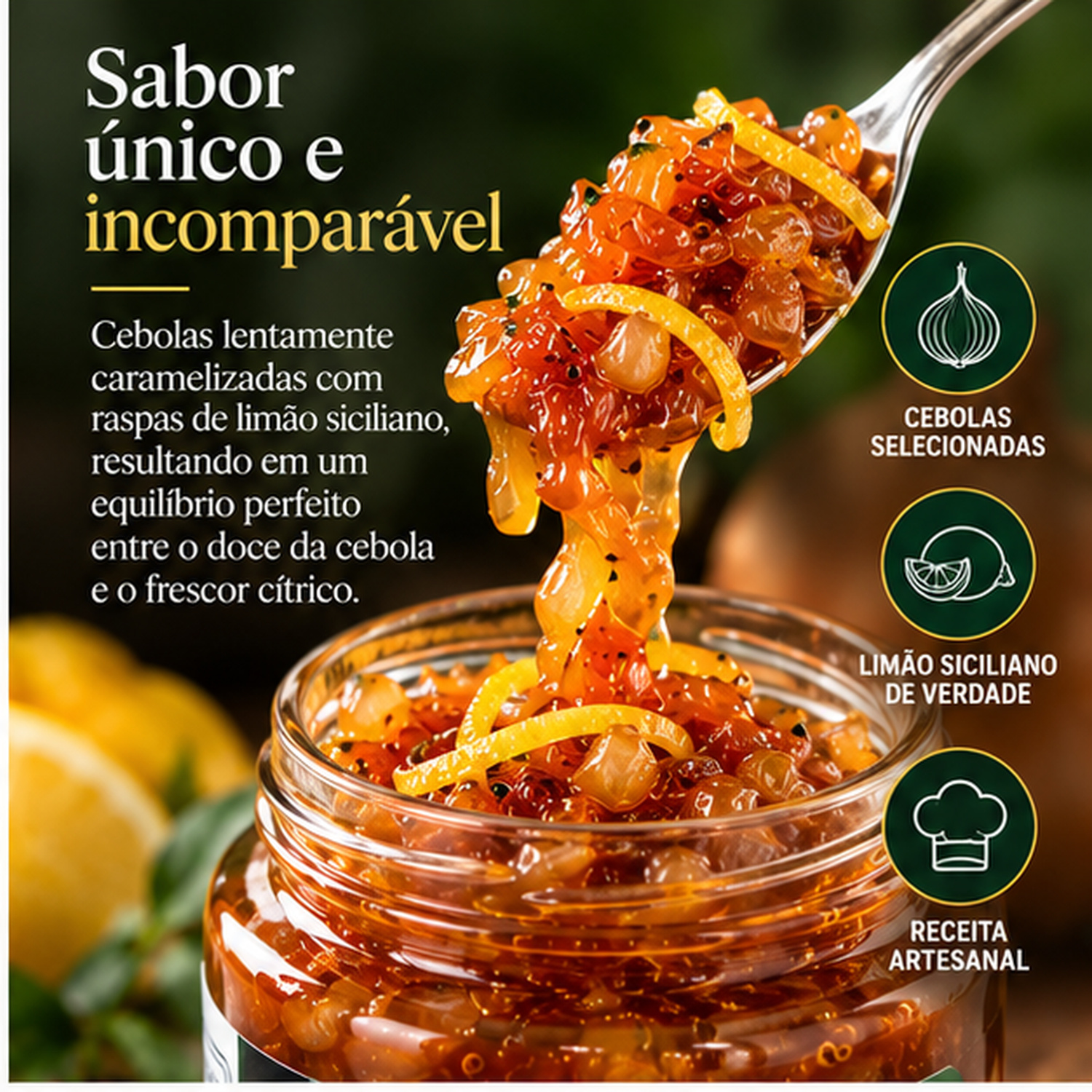 Cebola Caramelizada c/ Limão Siciliano CASA LUCHESE 250g foto 4