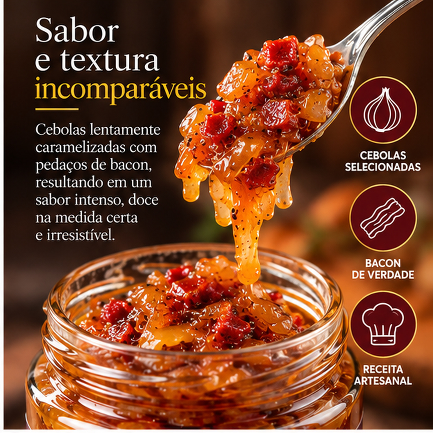 Cebola Caramelizada c/ Bacon CASA DUCHESE 250g foto 6