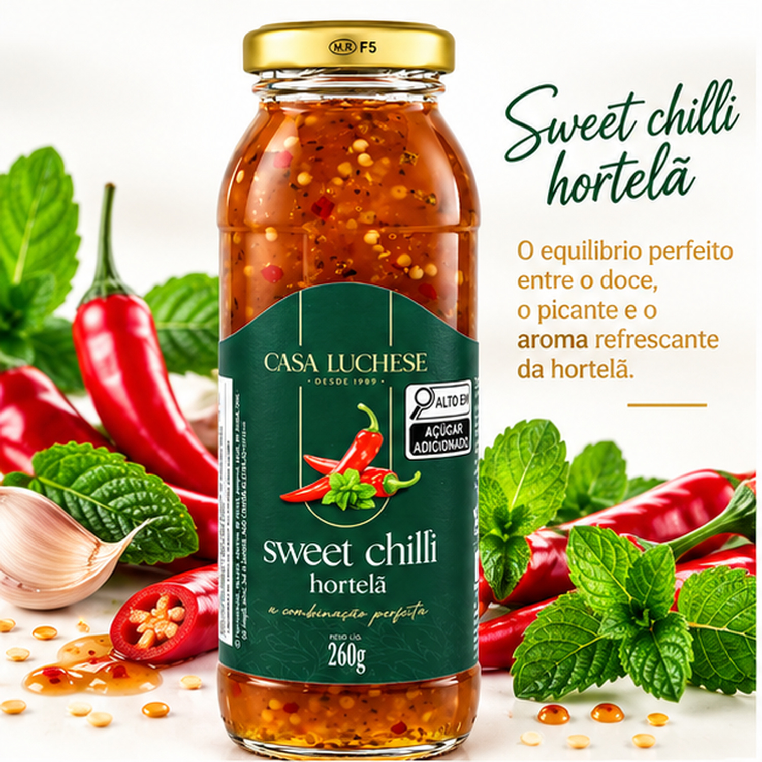 Sweet Chilli Hortelã Agridoce CASA LUCHESE 315g foto 7