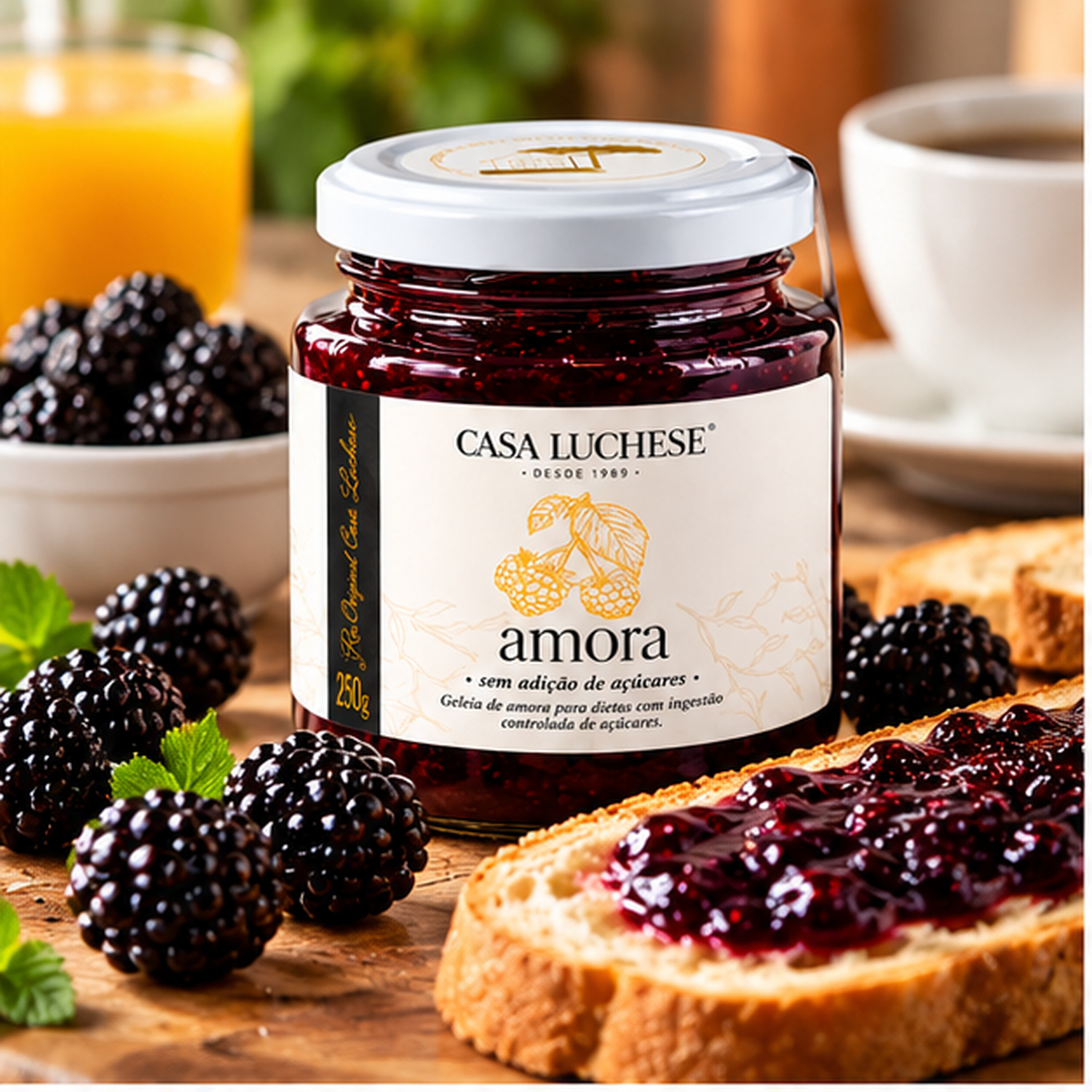 Doce de Amora s/ Adição de Açucar CASA LUCHESE 260g foto 9