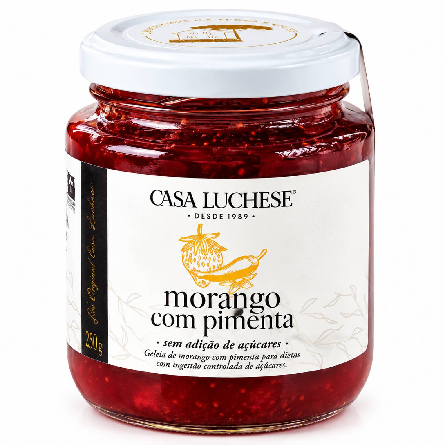 Doce Morango c/ Pimenta S/ Ad Açucar CASA LUCHESE 260g