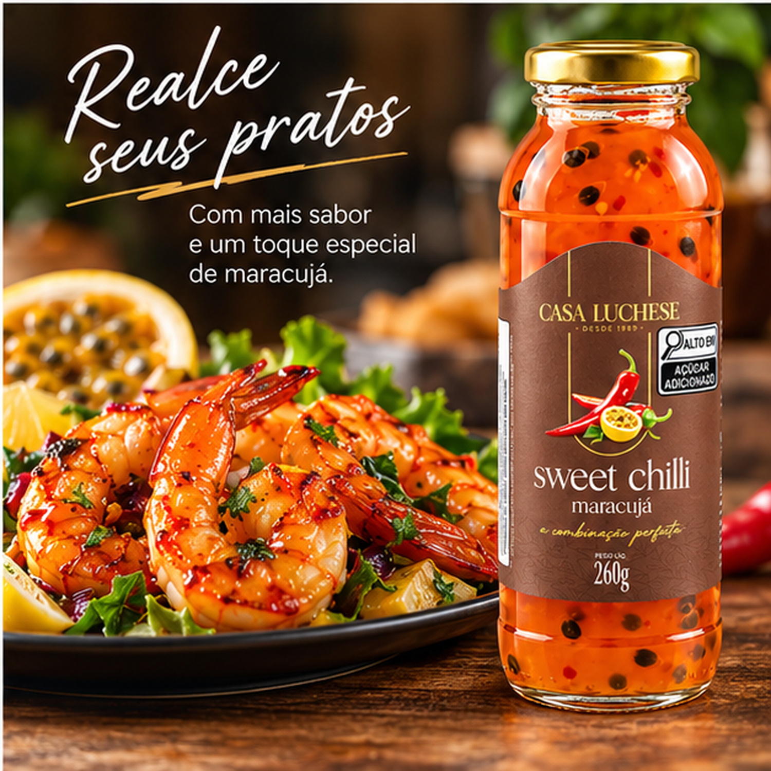 Sweet Chilli de Abacaxi CASA LUCHESE 315g foto 2