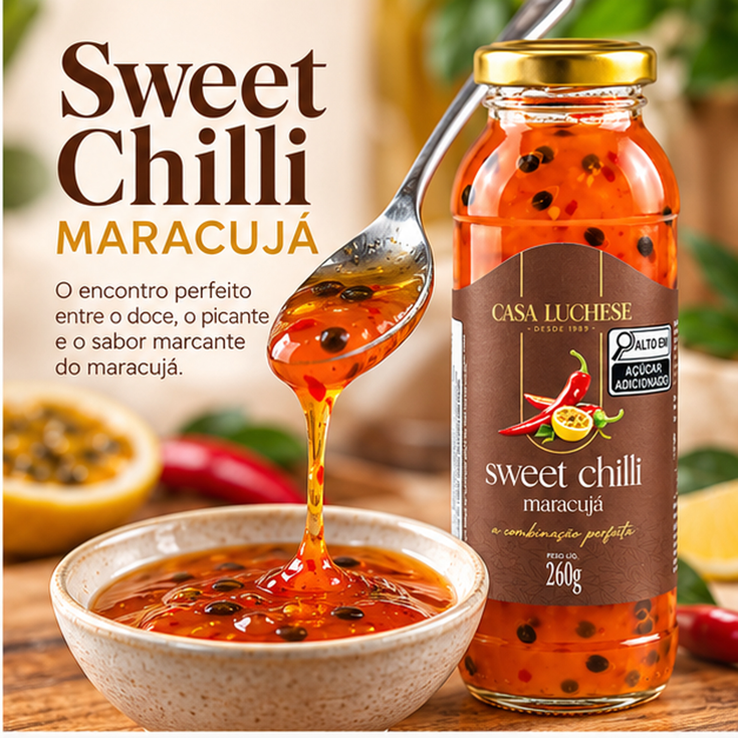 Sweet Chilli de Abacaxi CASA LUCHESE 315g foto 6