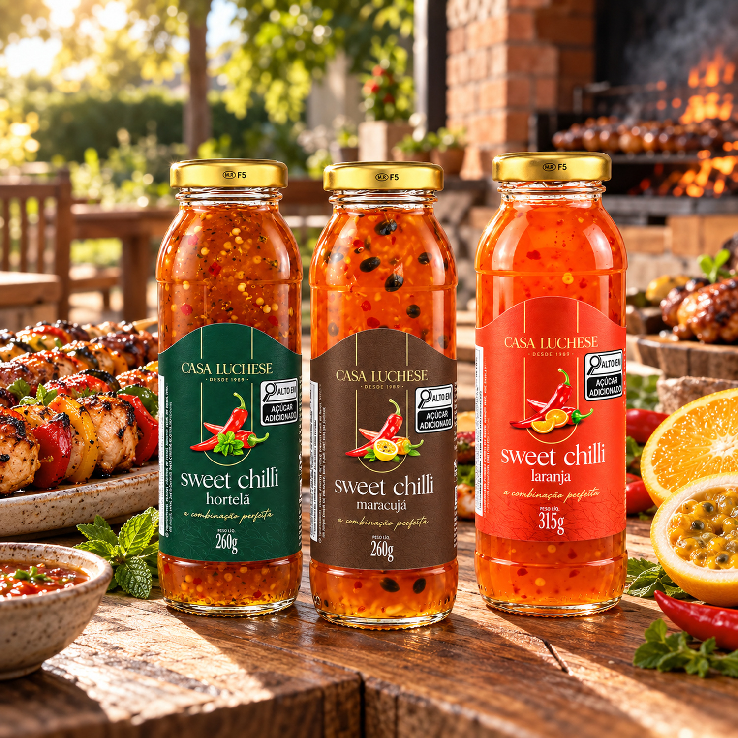 Kit 3 Sweet Chilli CASA LUCHESE — Hortelã 260g + Maracujá 260g + Laranja 315g foto 5