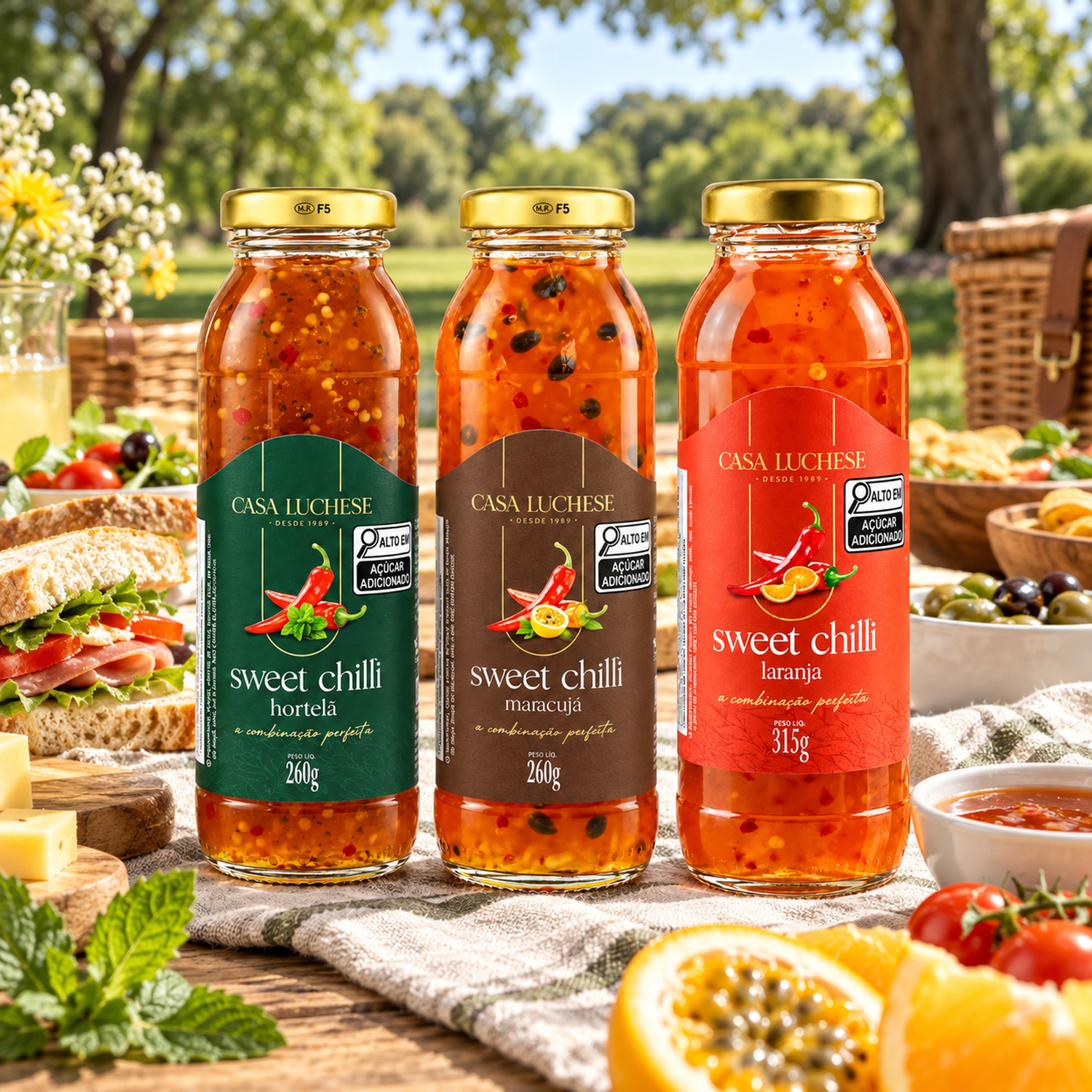 Kit 3 Sweet Chilli CASA LUCHESE — Hortelã 260g + Maracujá 260g + Laranja 315g foto 7