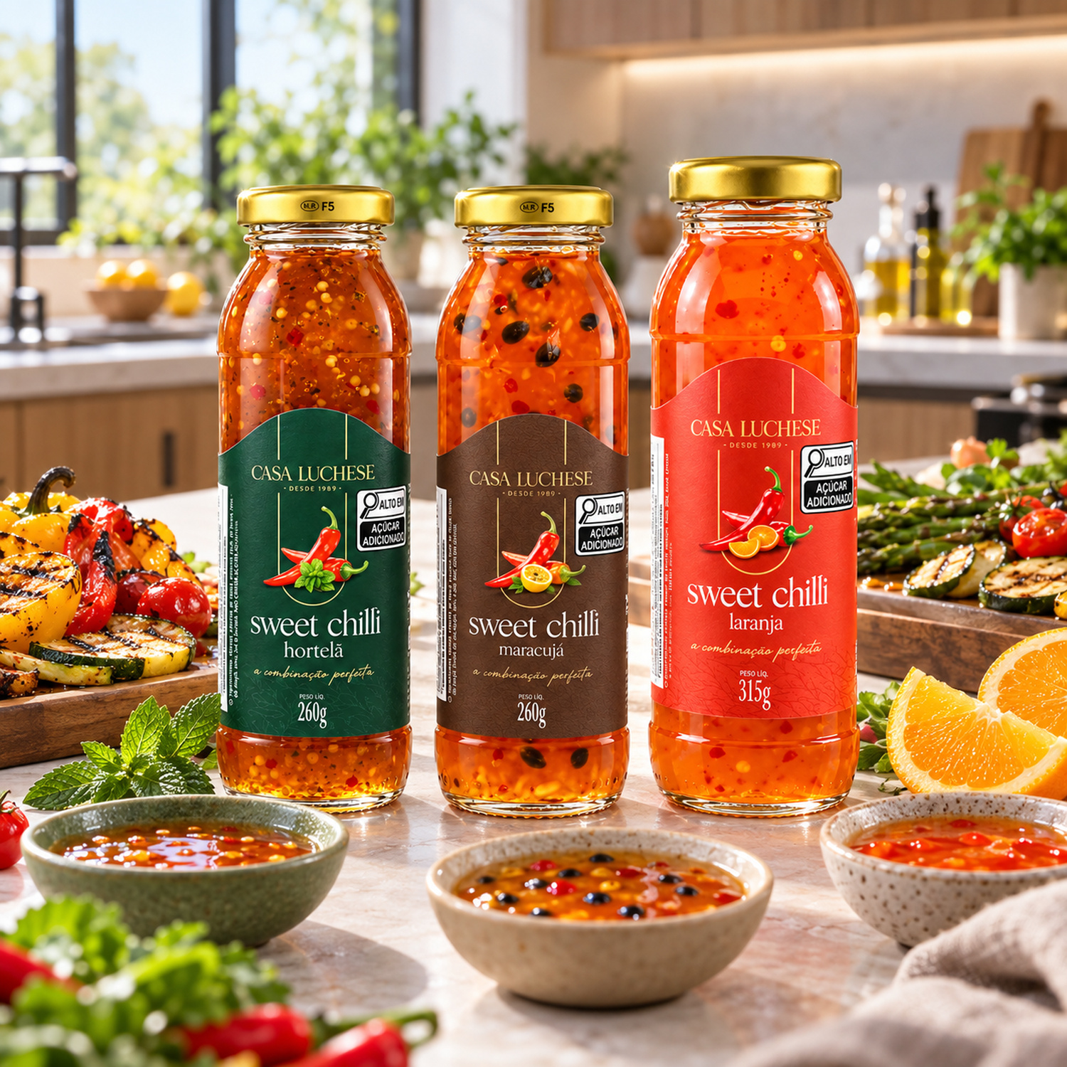 Kit 3 Sweet Chilli CASA LUCHESE — Hortelã 260g + Maracujá 260g + Laranja 315g foto 8