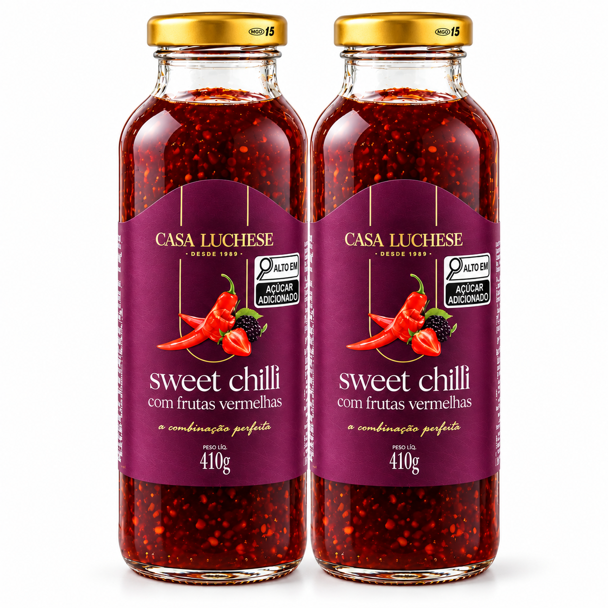 Kit 2 Sweet Chilli Defumando Agridoce CASA LUCHESE 410g