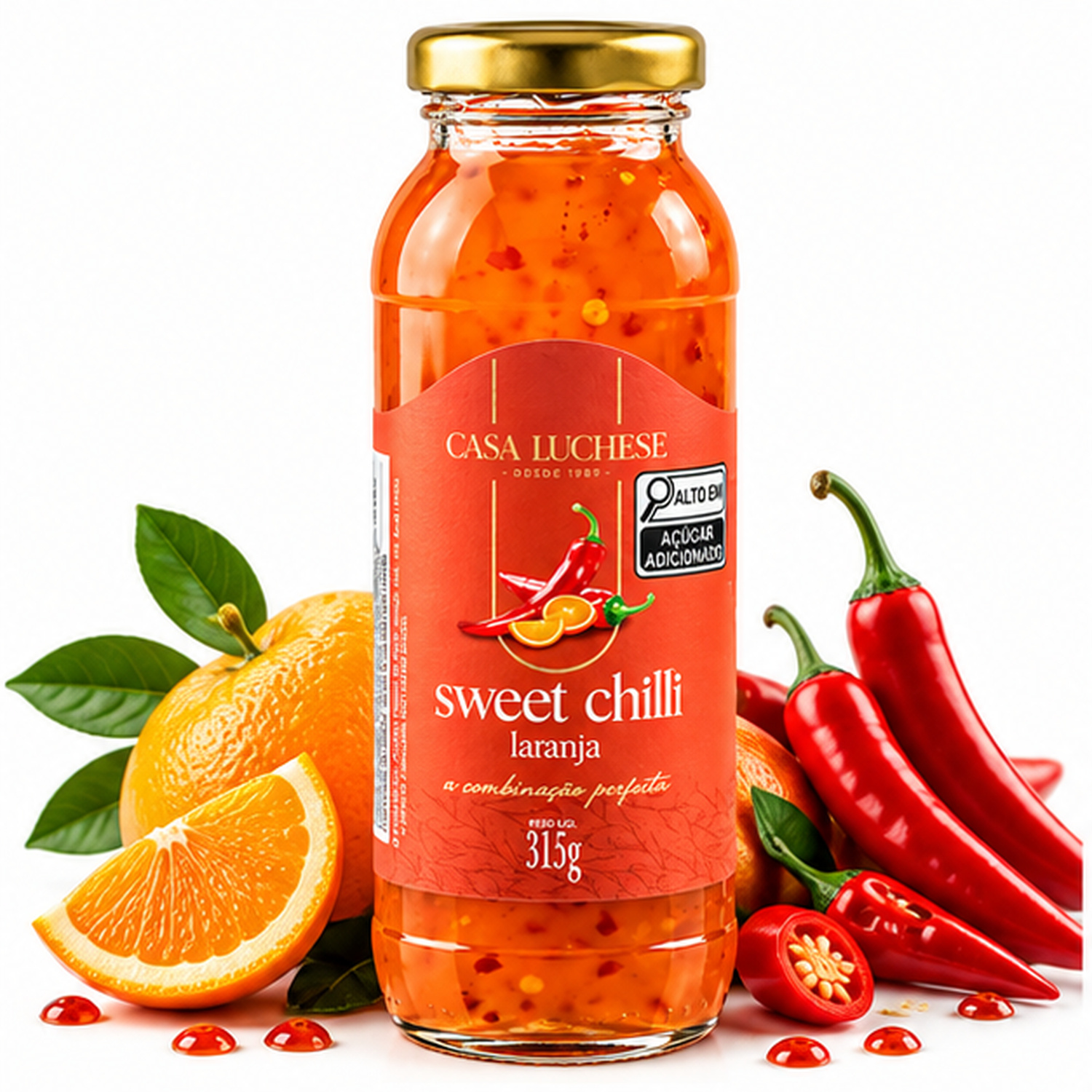 Kit 3 Sweet Chilli de Laranja Agridoce CASA LUCHESE 315g foto 9