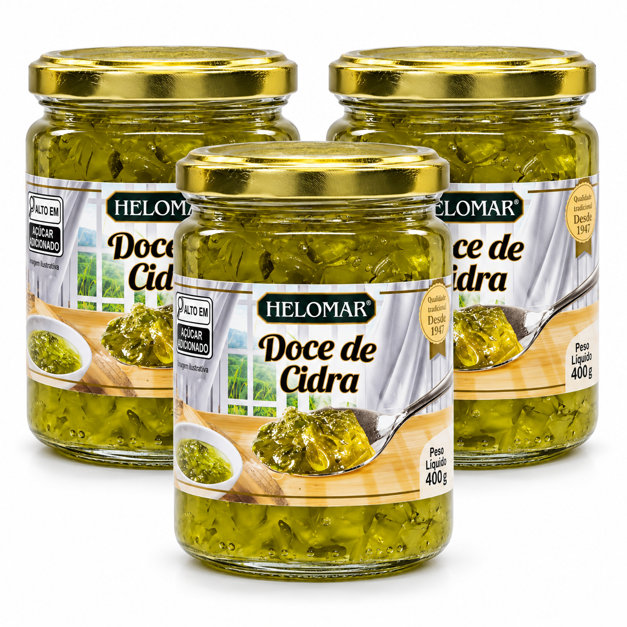 Kit 3 Doce de Cidra HELOMAR 400g