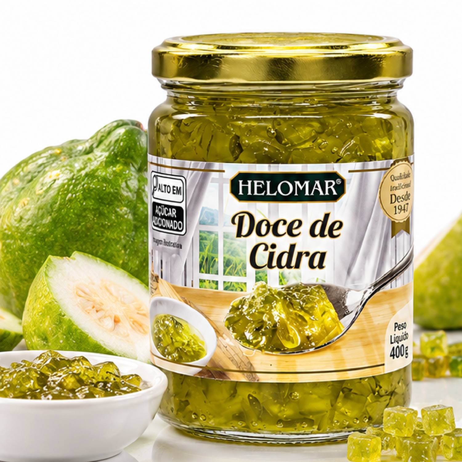 Kit 3 Doce de Cidra HELOMAR 400g foto 3