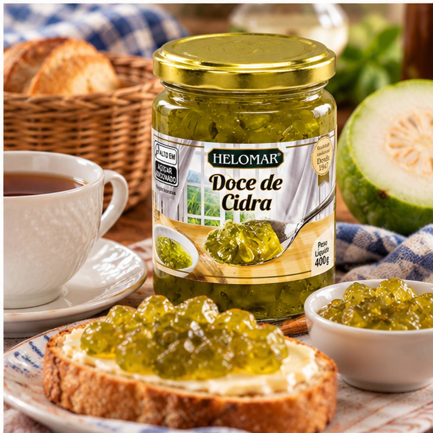 Kit 3 Doce de Cidra HELOMAR 400g foto 9