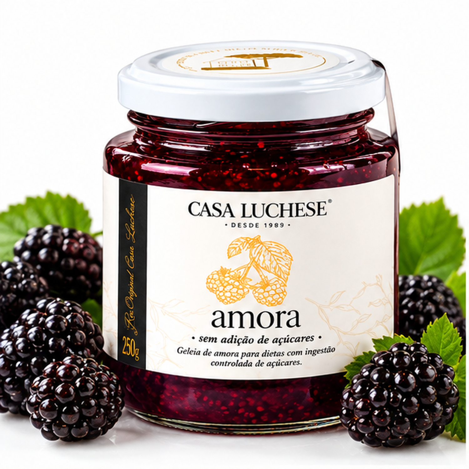Kit 3 Doce de Amora s/ Adição de Açucar CASA LUCHESE 260g foto 3