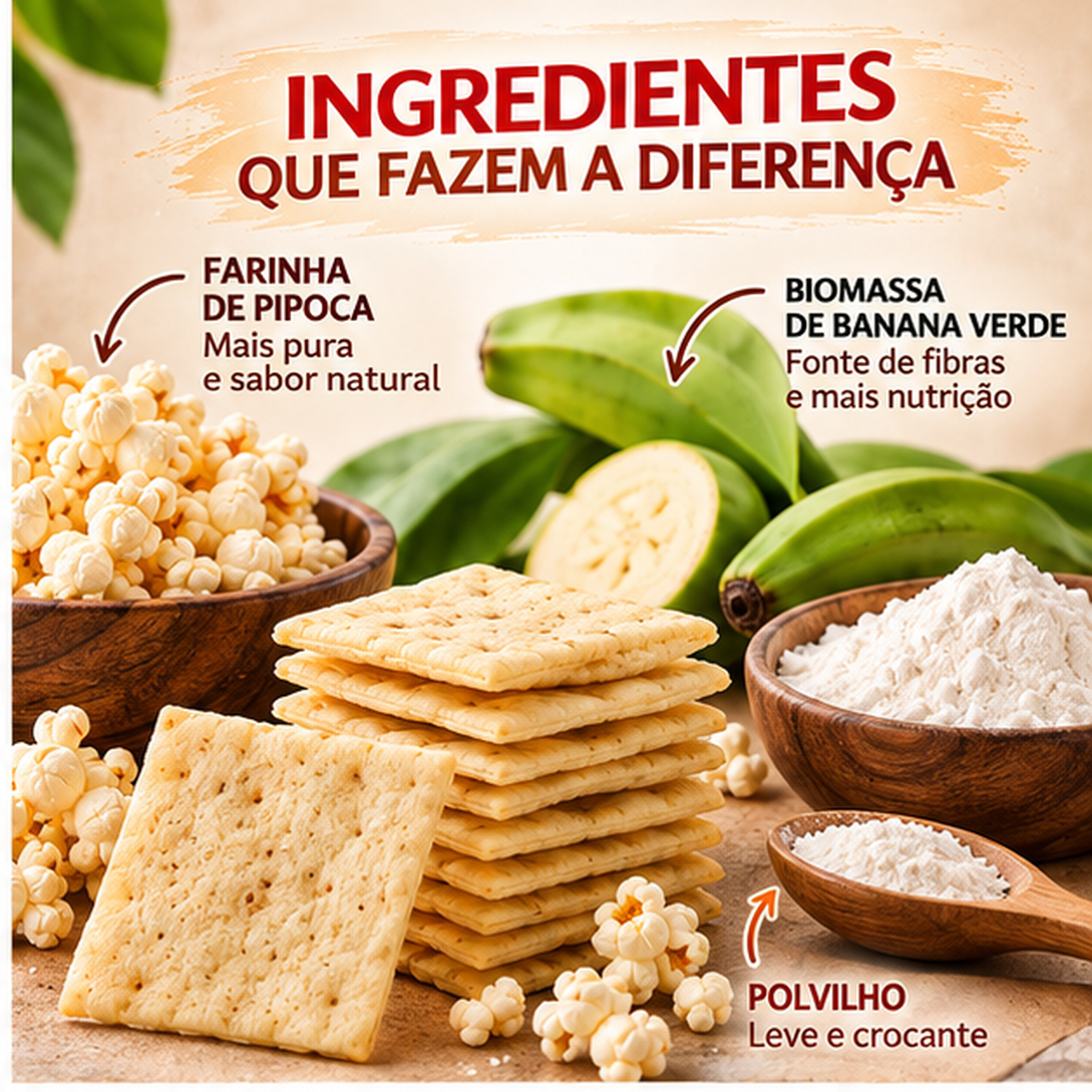 Biscoito Polvilho c/ Farinha de Pipoca ALERE 40g foto 4