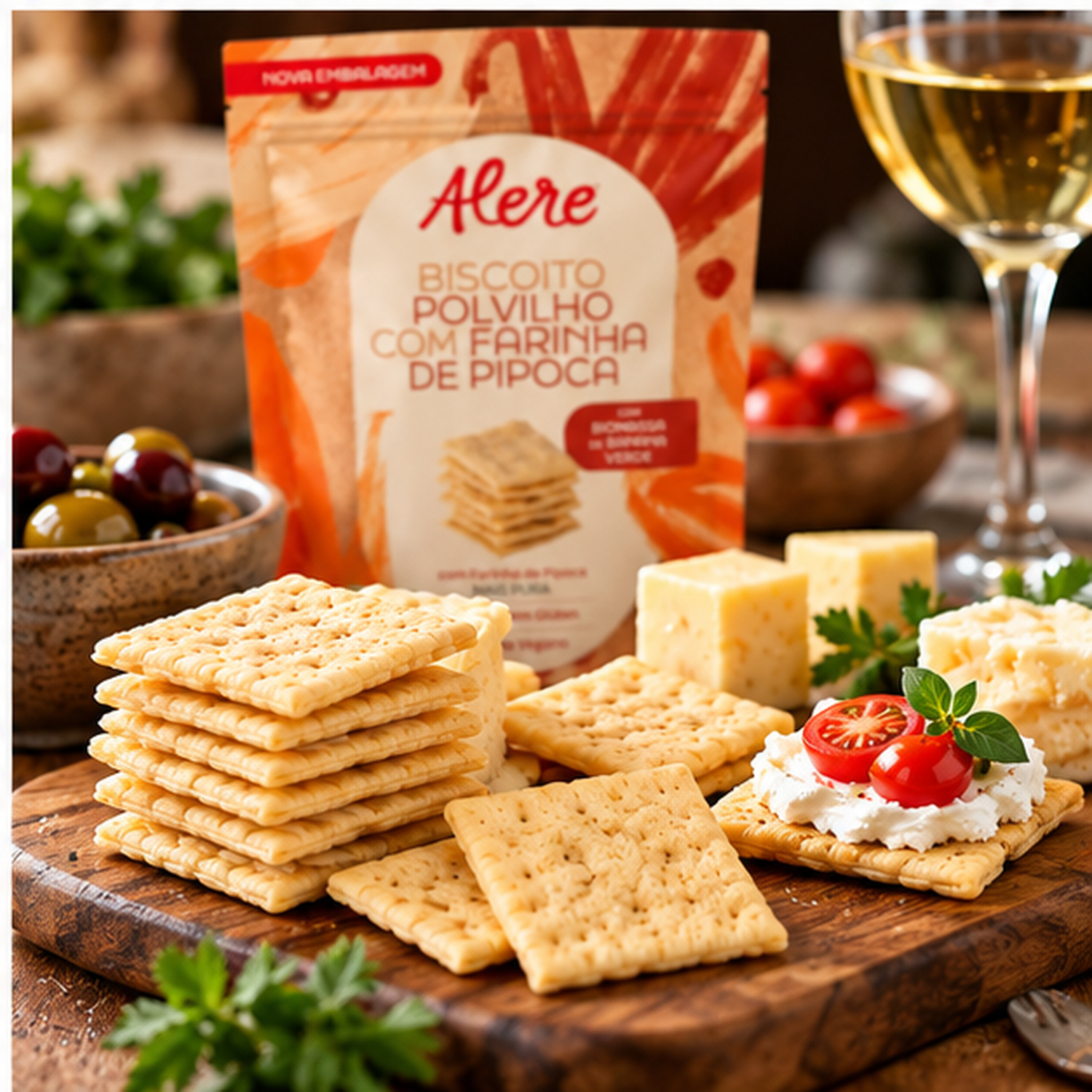 Biscoito Polvilho c/ Farinha de Pipoca ALERE 40g foto 5
