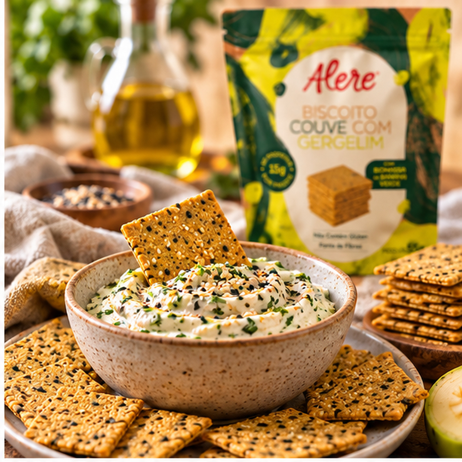 Biscoito de Couve c/ Gergelim ALERE 55g foto 5