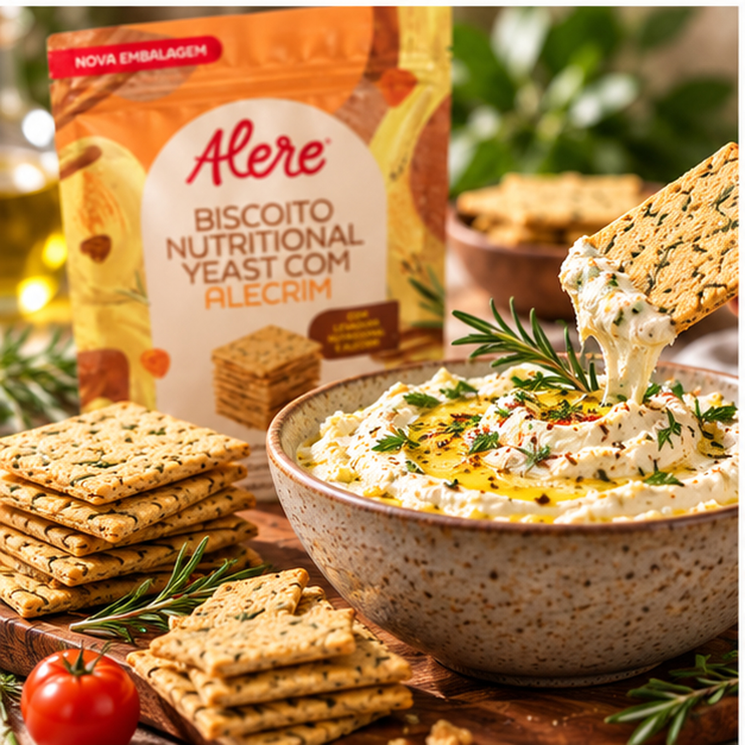 Biscoito Nutritional Yeast e Alecrim ALERE 70g foto 7
