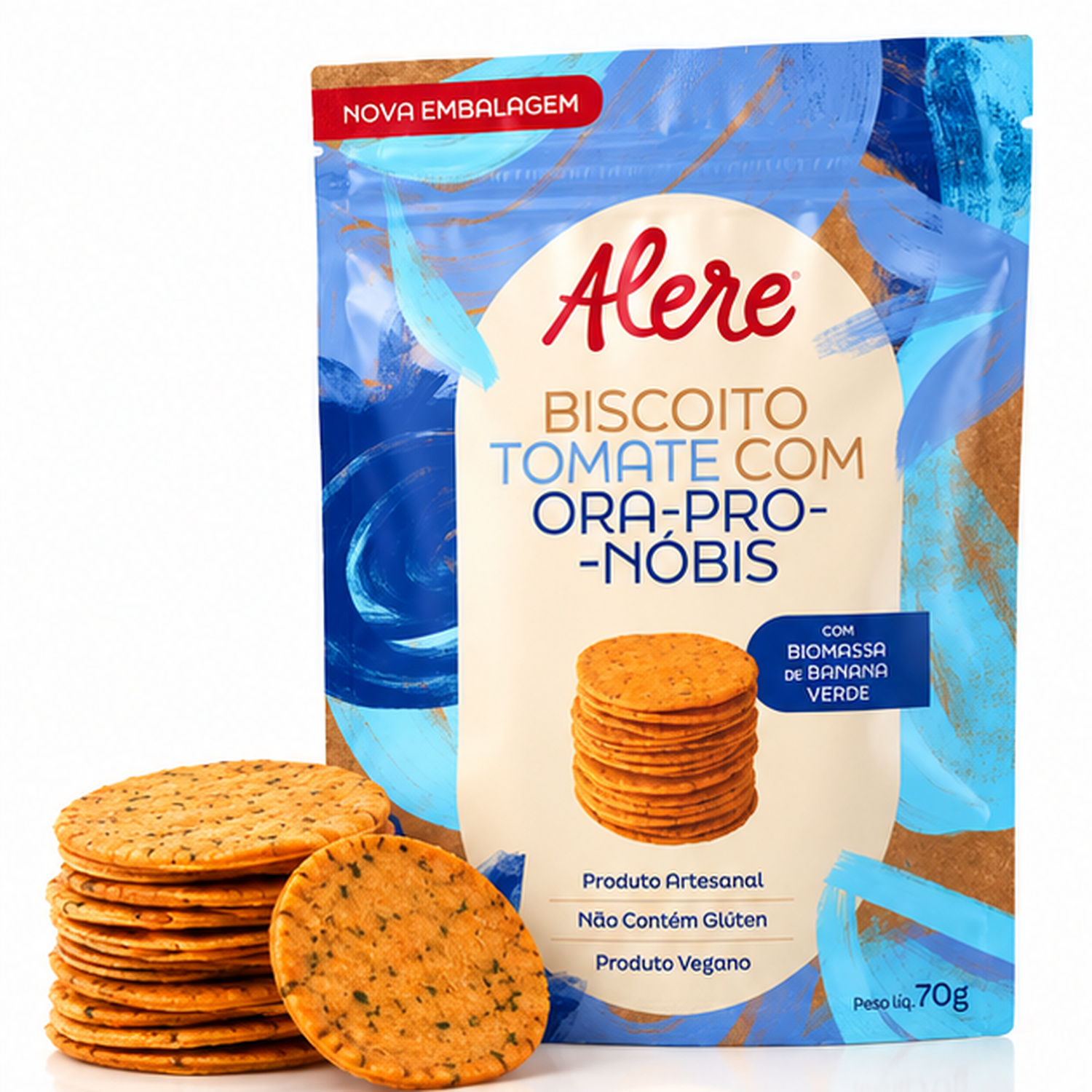 Biscoito Tomate Ora-pro-nobis ALERE 70g