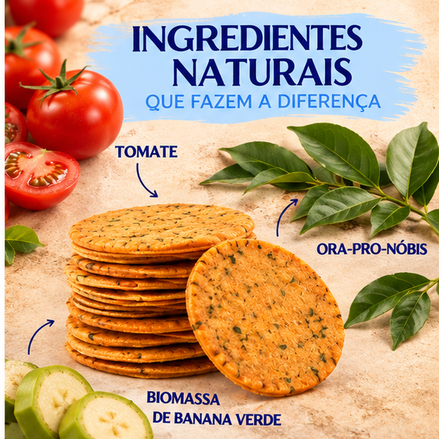 Biscoito Tomate Ora-pro-nobis ALERE 70g foto 6