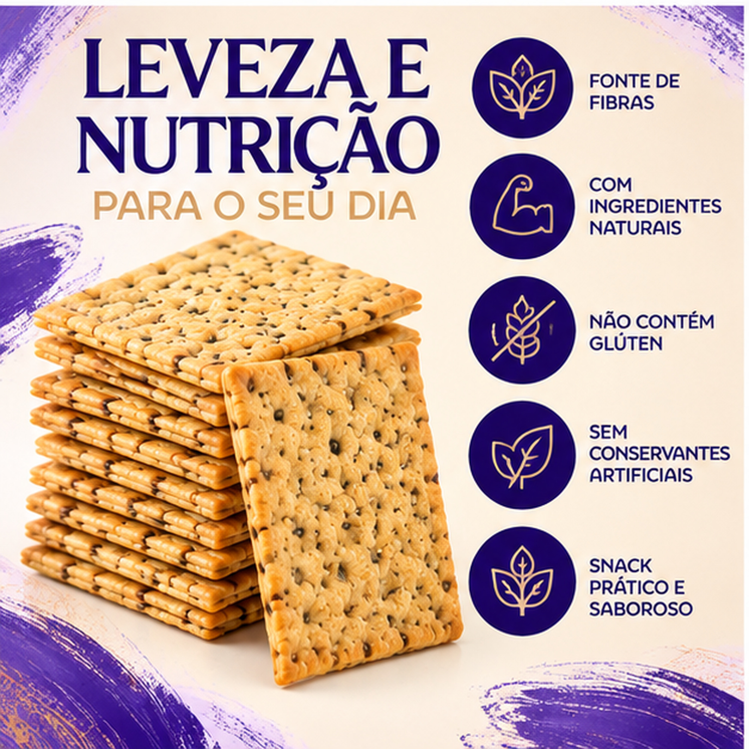 Kit 3 Biscoito de Castanha e Quinoa Defumado ALERE 70g foto 2