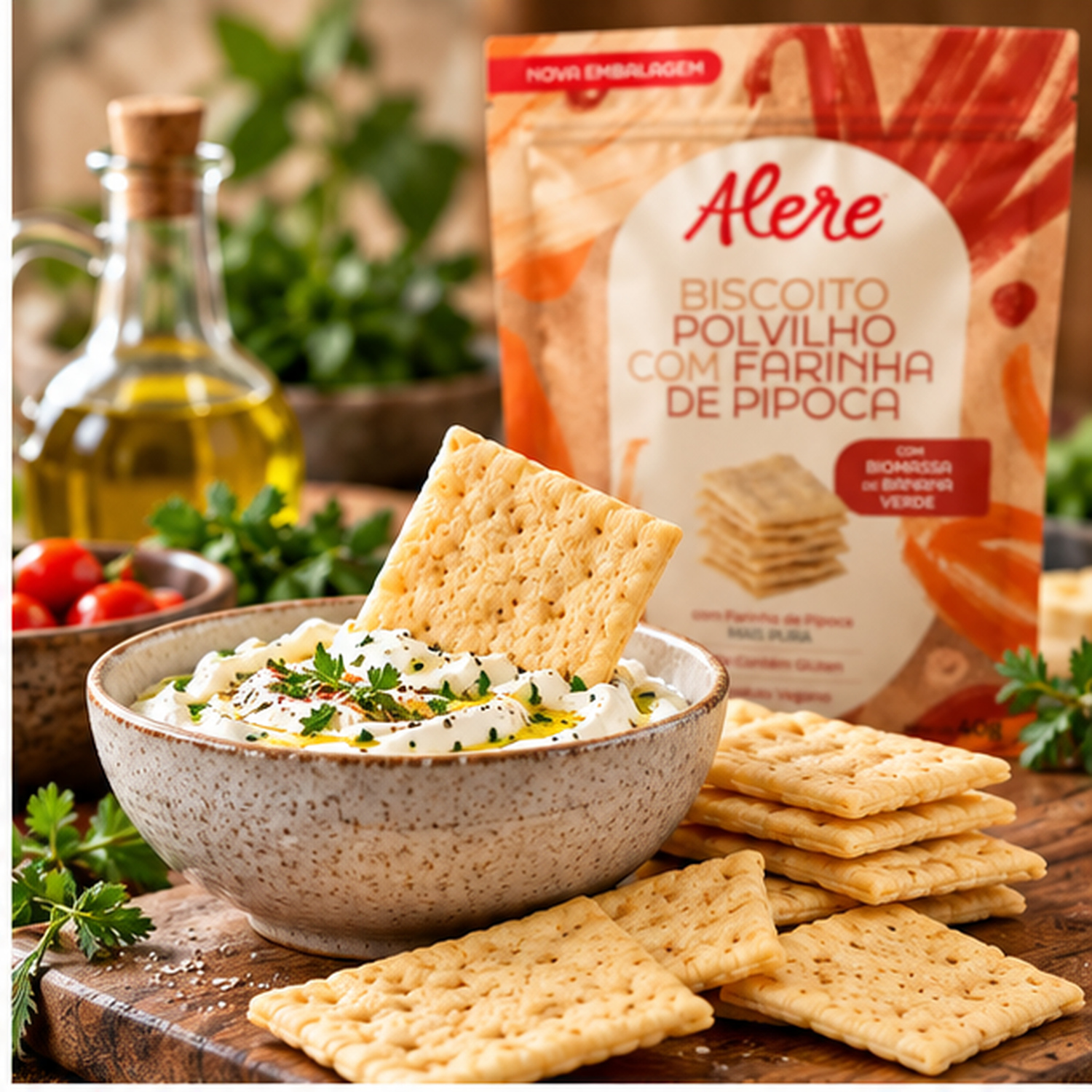 Kit 5 Biscoito Polvilho c/ Farinha de Pipoca ALERE 40g foto 3