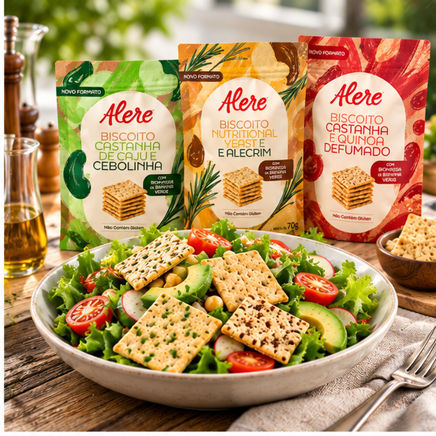 Kit 3 Biscoitos Alere 3 Sabores Sem Glúten 70g foto 9