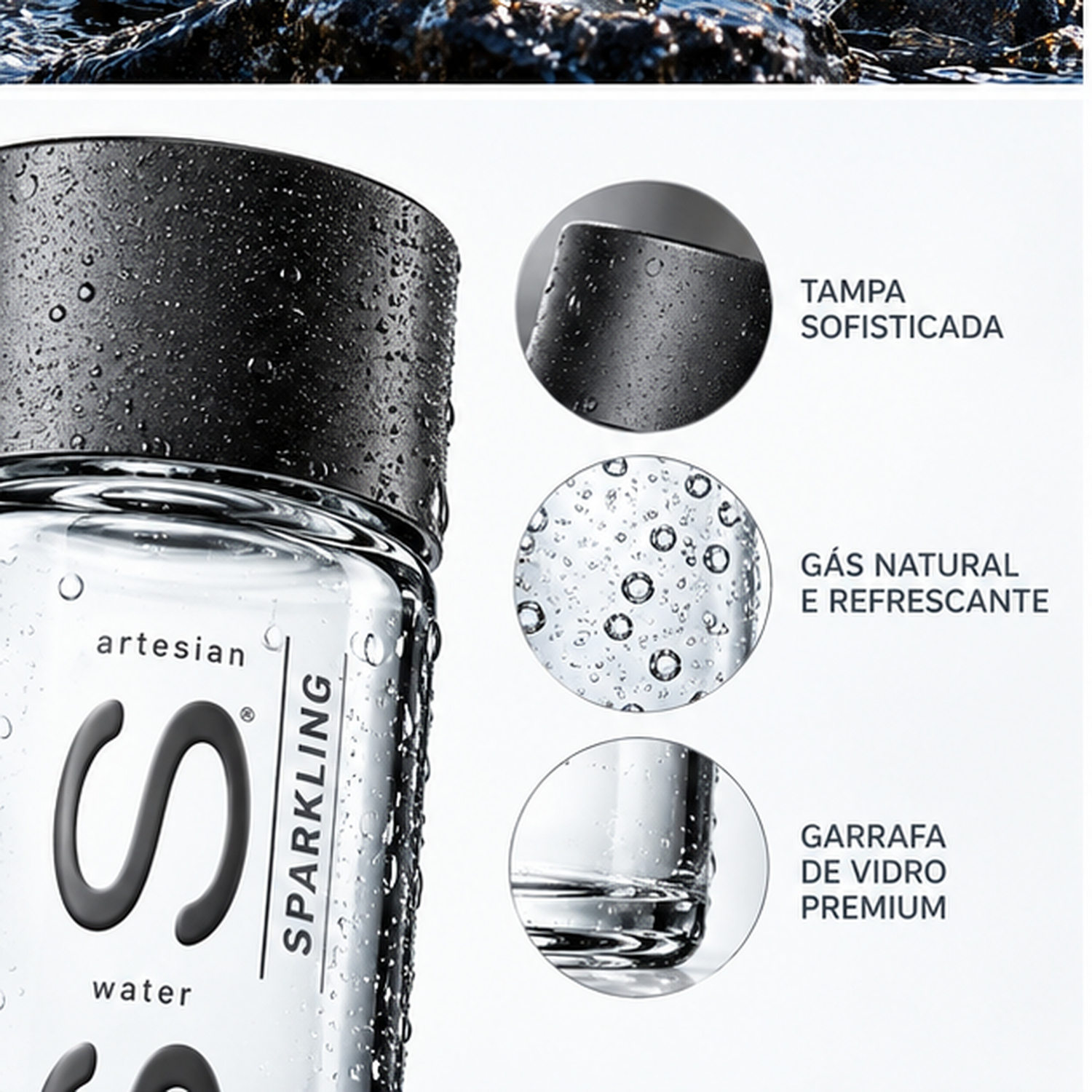 Kit 3 Água Mineral Natural VOSS s/ Gás 375ml (Garrafa Vidro) foto 2