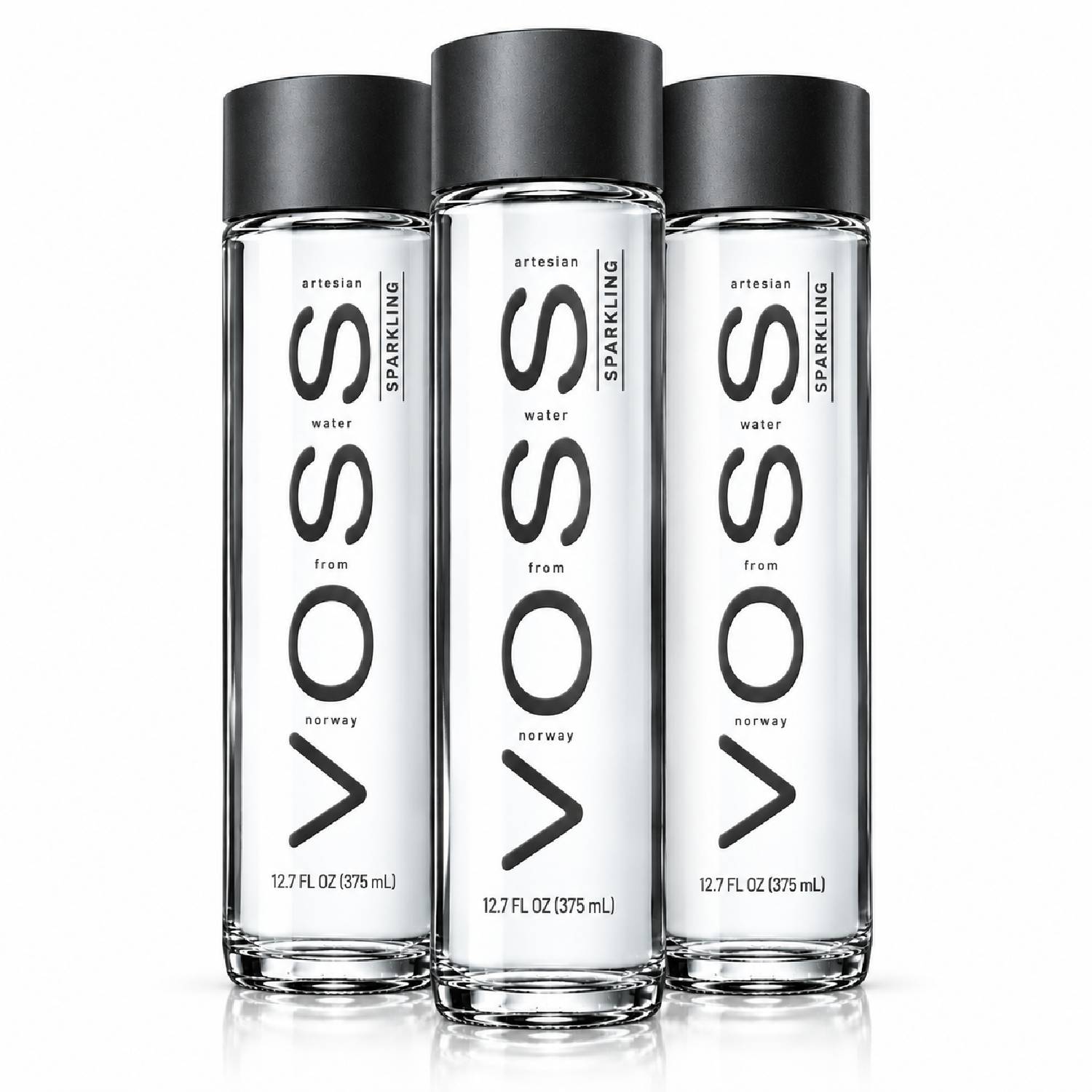 Kit 3 Água Mineral Natural VOSS c/ Gás 375ml (Garrafa Vidro)