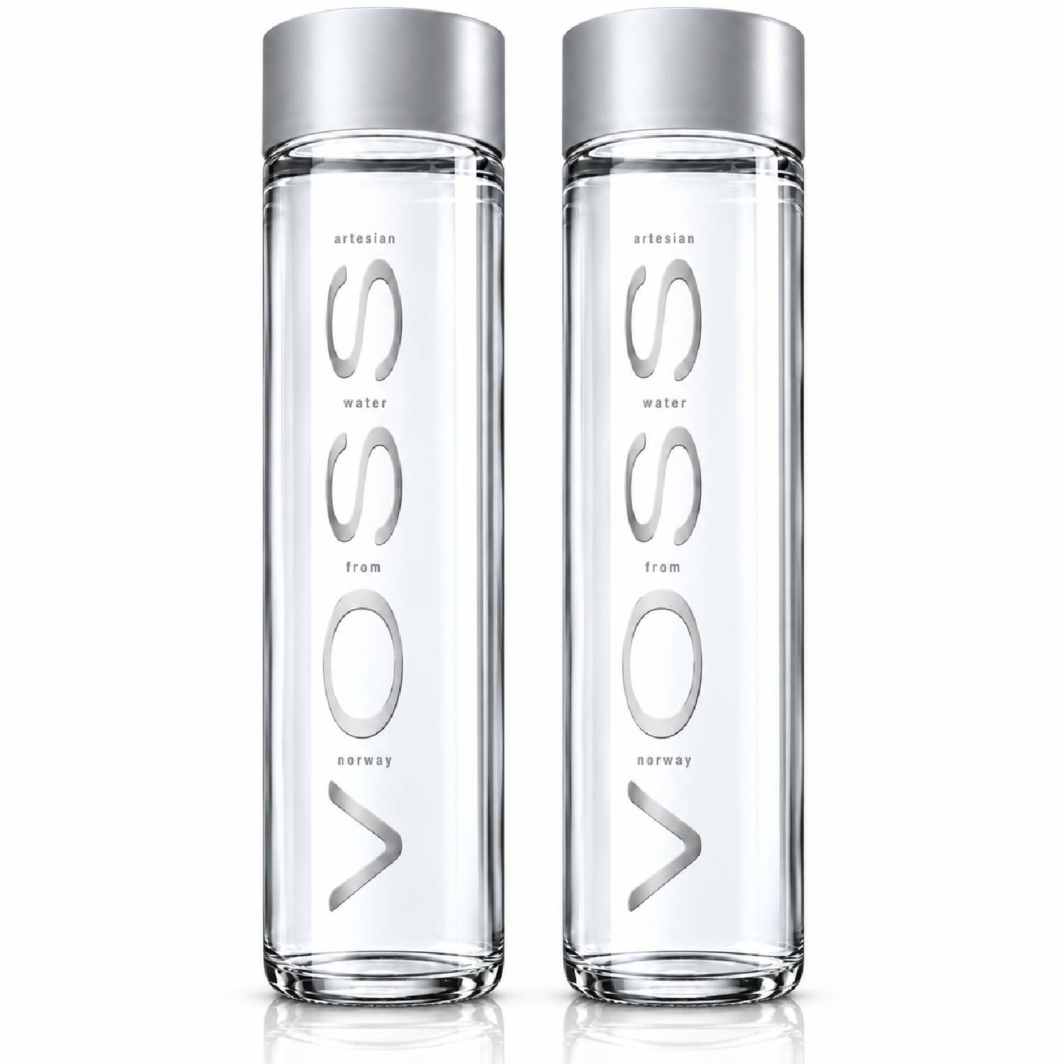 Kit 2 Água Mineral Natural VOSS Sem Gás 800ml Garrafa Vidro