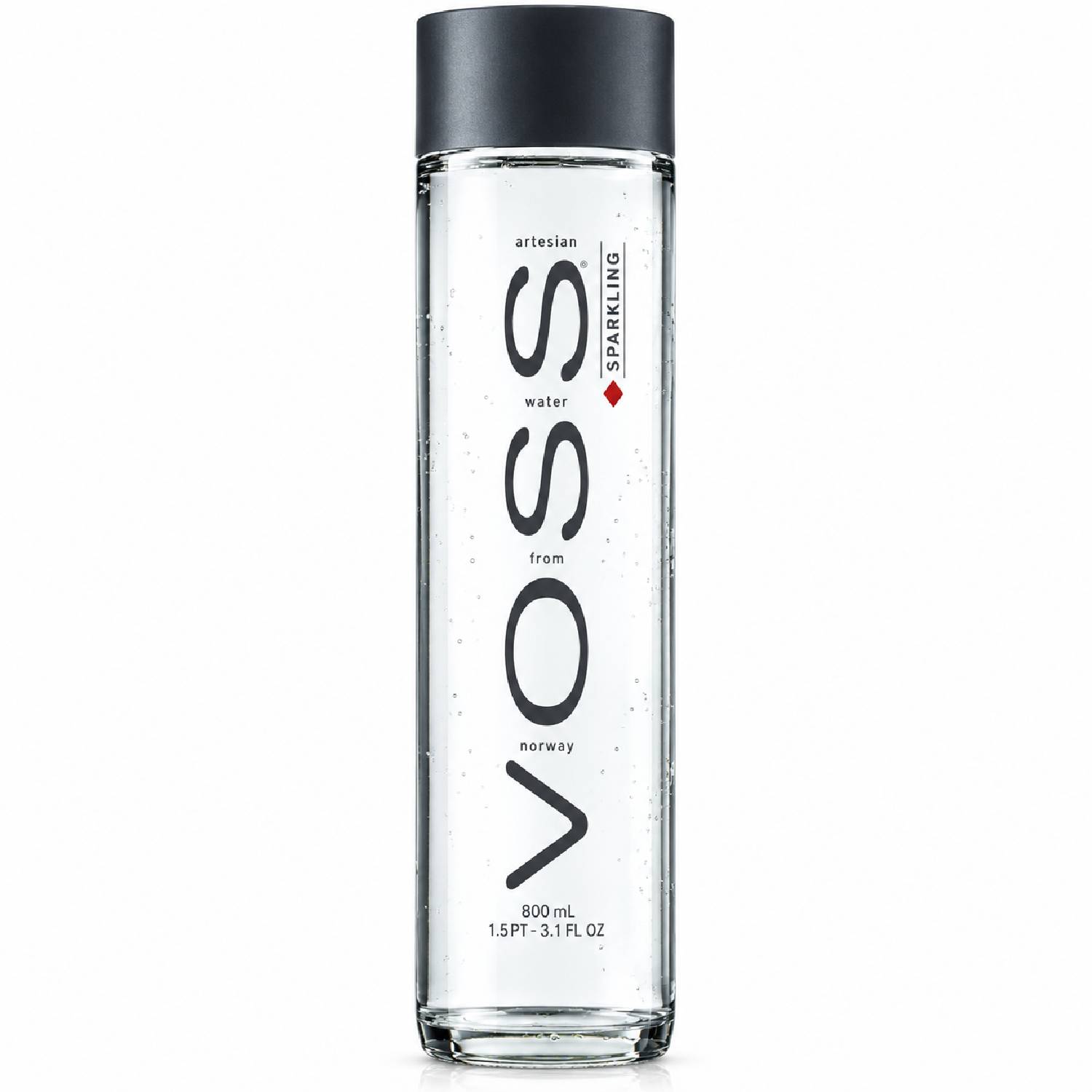 Água Mineral Natural VOSS Com Gás 800ml Garrafa Vidro